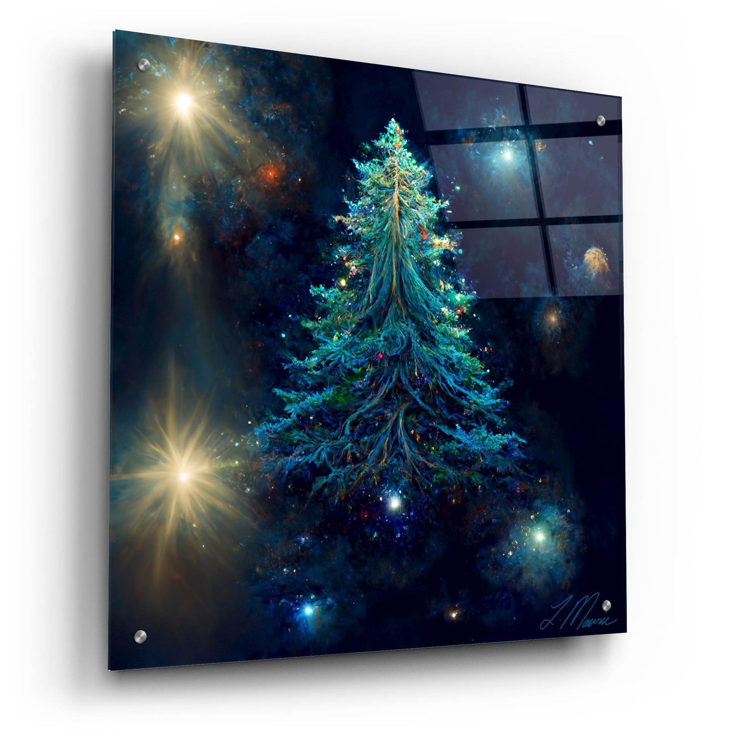 Epic Art 'Christmas Tree 5' by Tanya Mavric, Acrylic Glass Wall Art,24x24