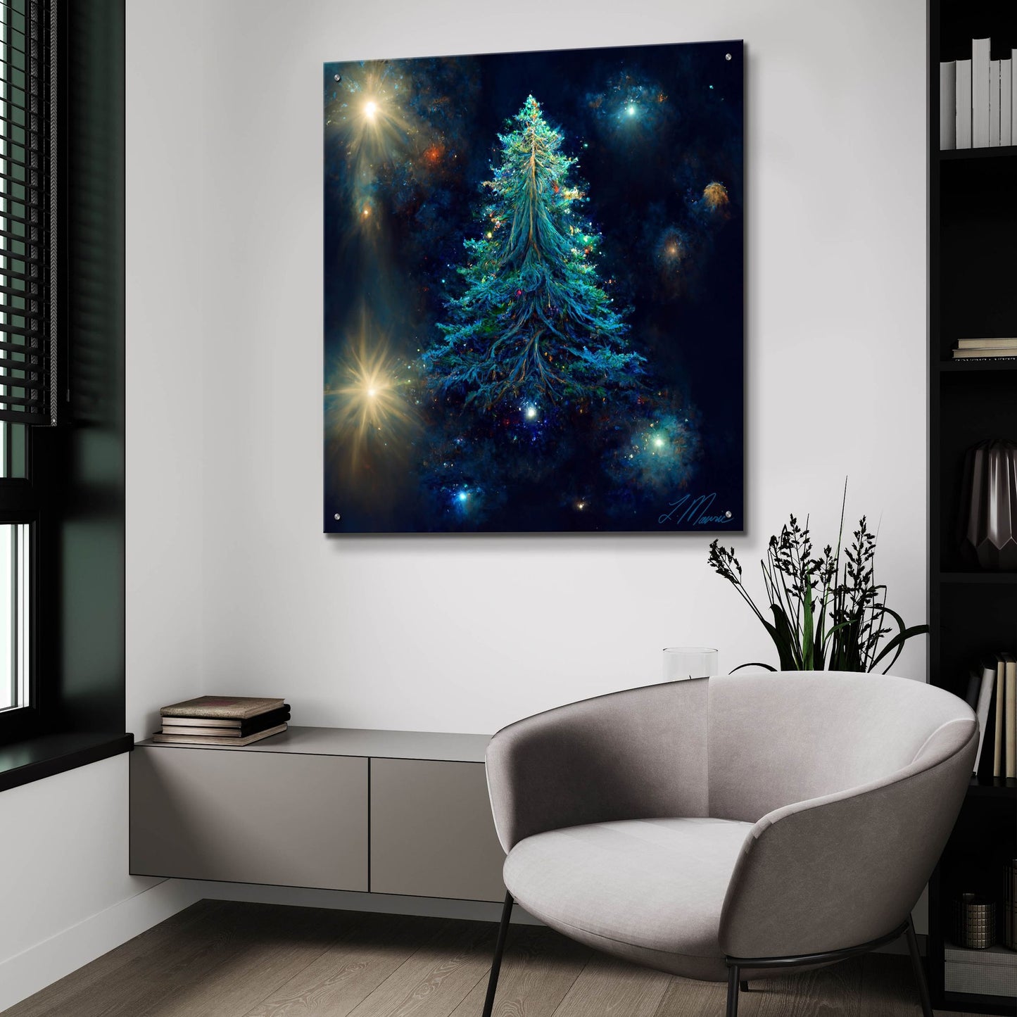 Epic Art 'Christmas Tree 5' by Tanya Mavric, Acrylic Glass Wall Art,36x36