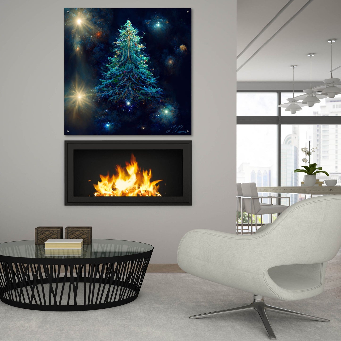 Epic Art 'Christmas Tree 5' by Tanya Mavric, Acrylic Glass Wall Art,36x36