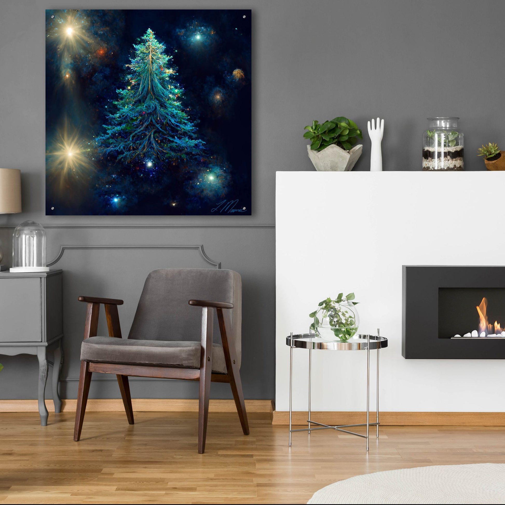 Epic Art 'Christmas Tree 5' by Tanya Mavric, Acrylic Glass Wall Art,36x36