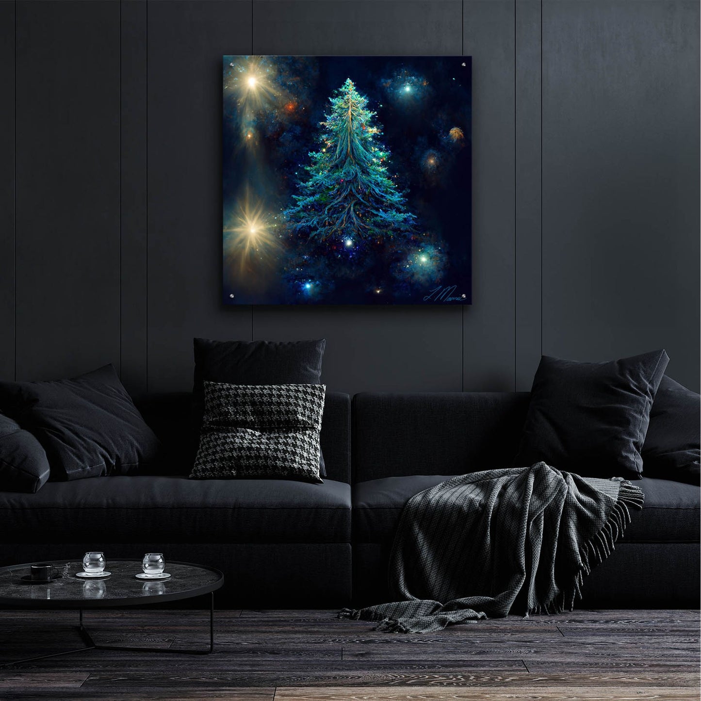 Epic Art 'Christmas Tree 5' by Tanya Mavric, Acrylic Glass Wall Art,36x36