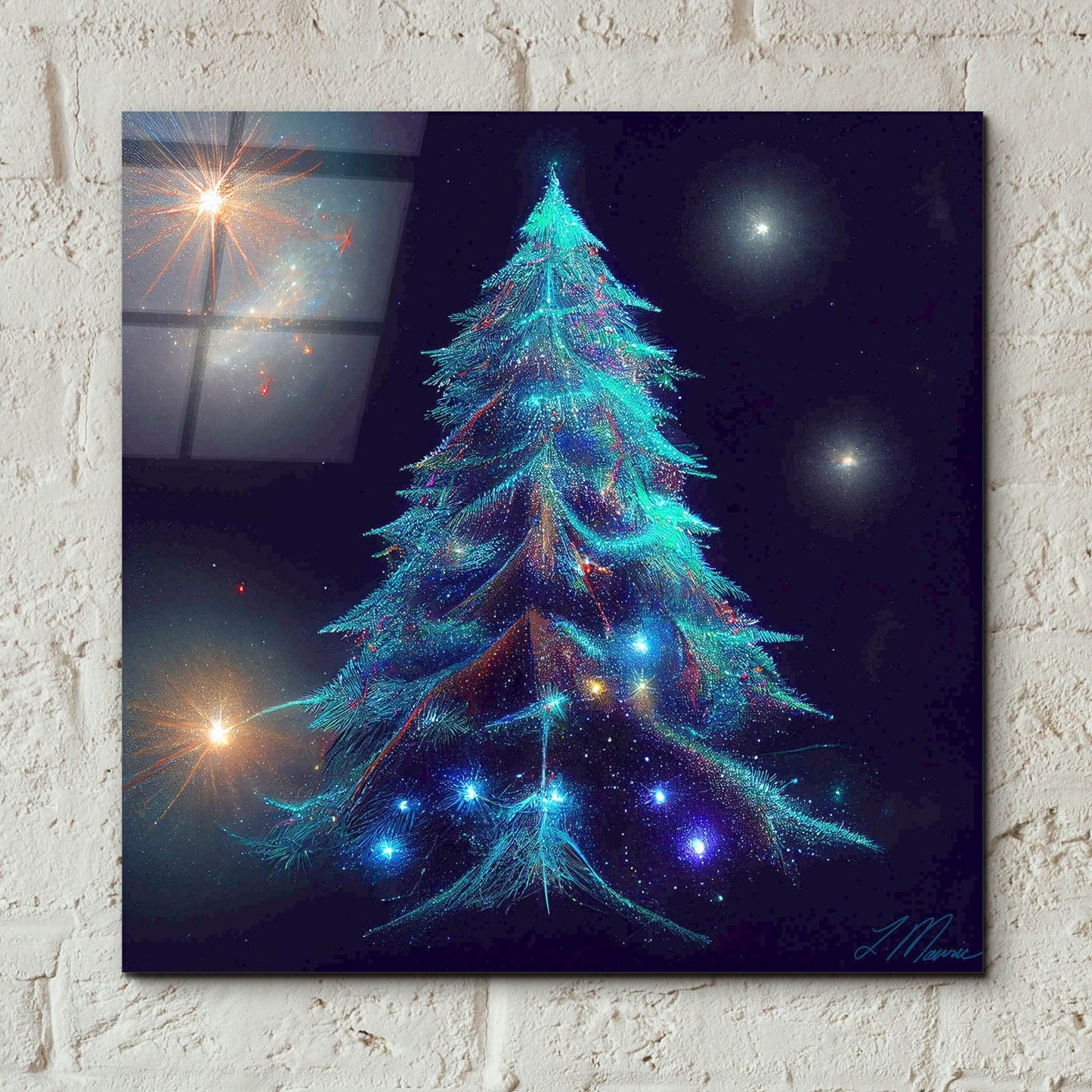 Epic Art 'Christmas Tree 6' by Tanya Mavric, Acrylic Glass Wall Art,12x12
