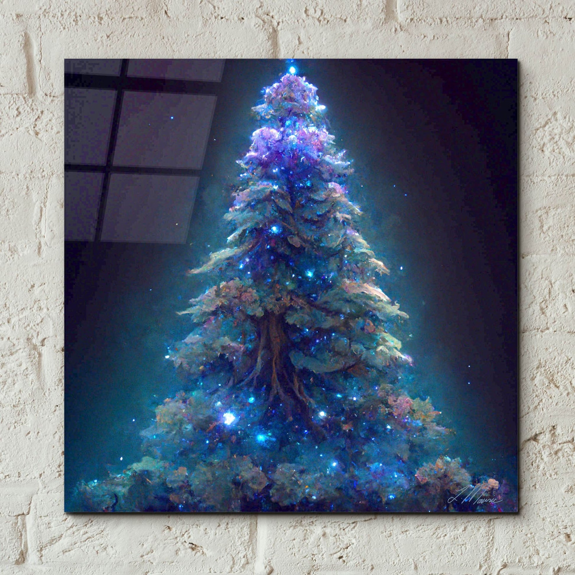 Epic Art 'Christmas Tree 7' by Tanya Mavric, Acrylic Glass Wall Art,12x12