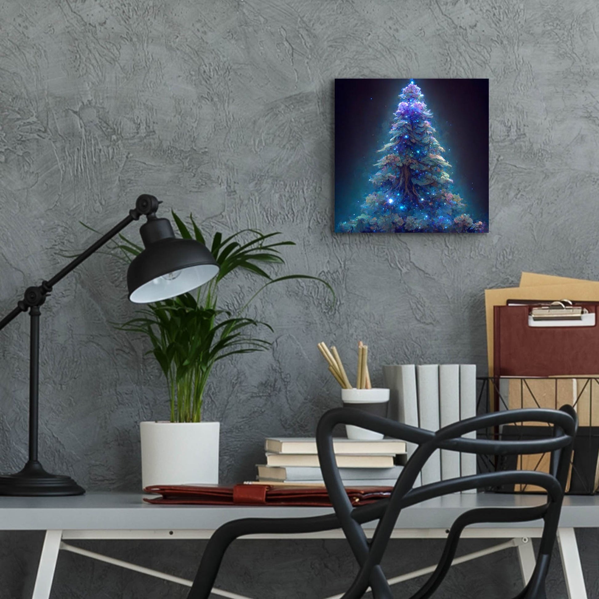 Epic Art 'Christmas Tree 7' by Tanya Mavric, Acrylic Glass Wall Art,12x12