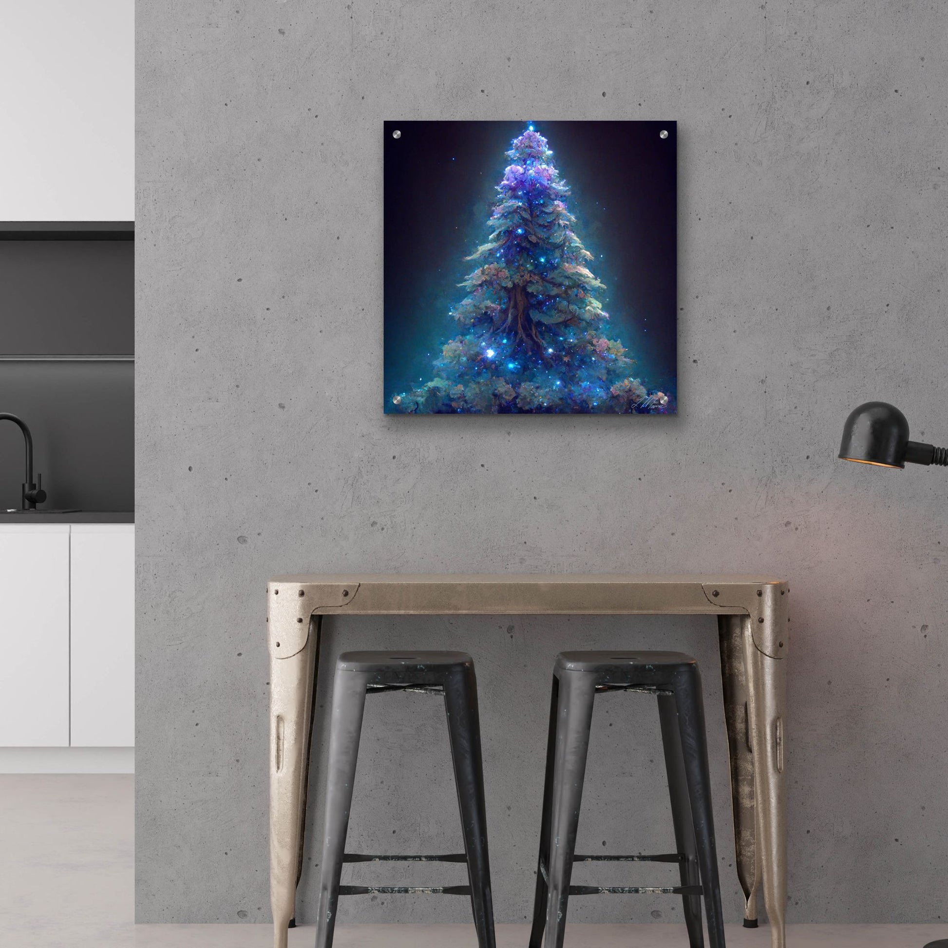 Epic Art 'Christmas Tree 7' by Tanya Mavric, Acrylic Glass Wall Art,24x24