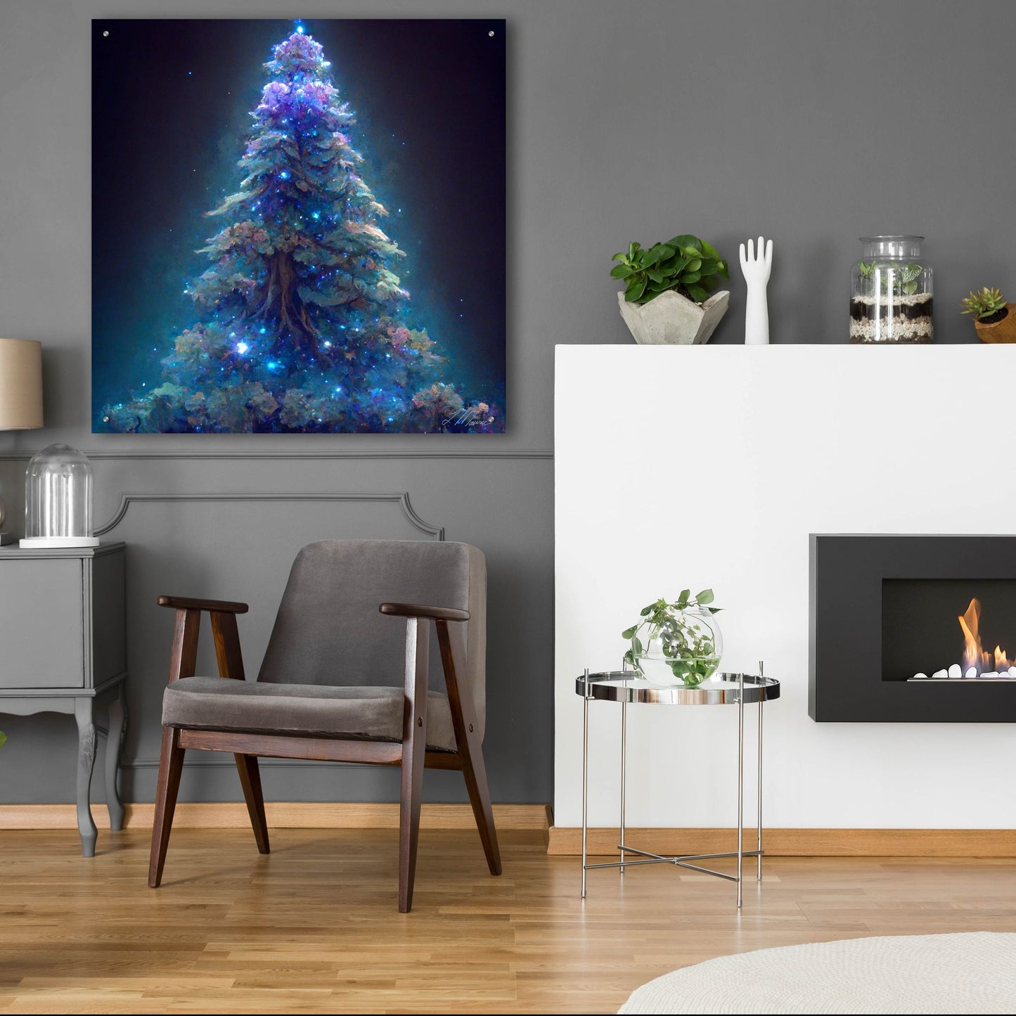 Epic Art 'Christmas Tree 7' by Tanya Mavric, Acrylic Glass Wall Art,36x36