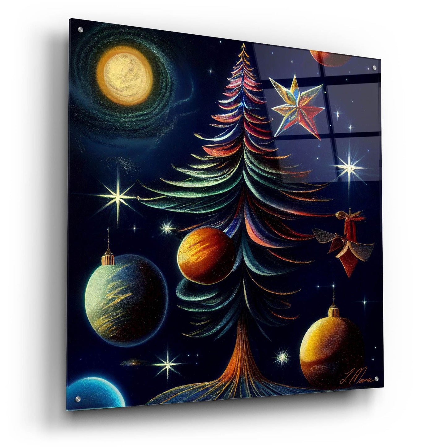 Epic Art 'Christmas Tree Collection 1' by Tanya Mavric, Acrylic Glass Wall Art,36x36