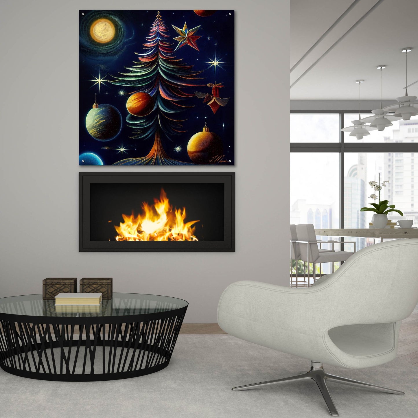 Epic Art 'Christmas Tree Collection 1' by Tanya Mavric, Acrylic Glass Wall Art,36x36