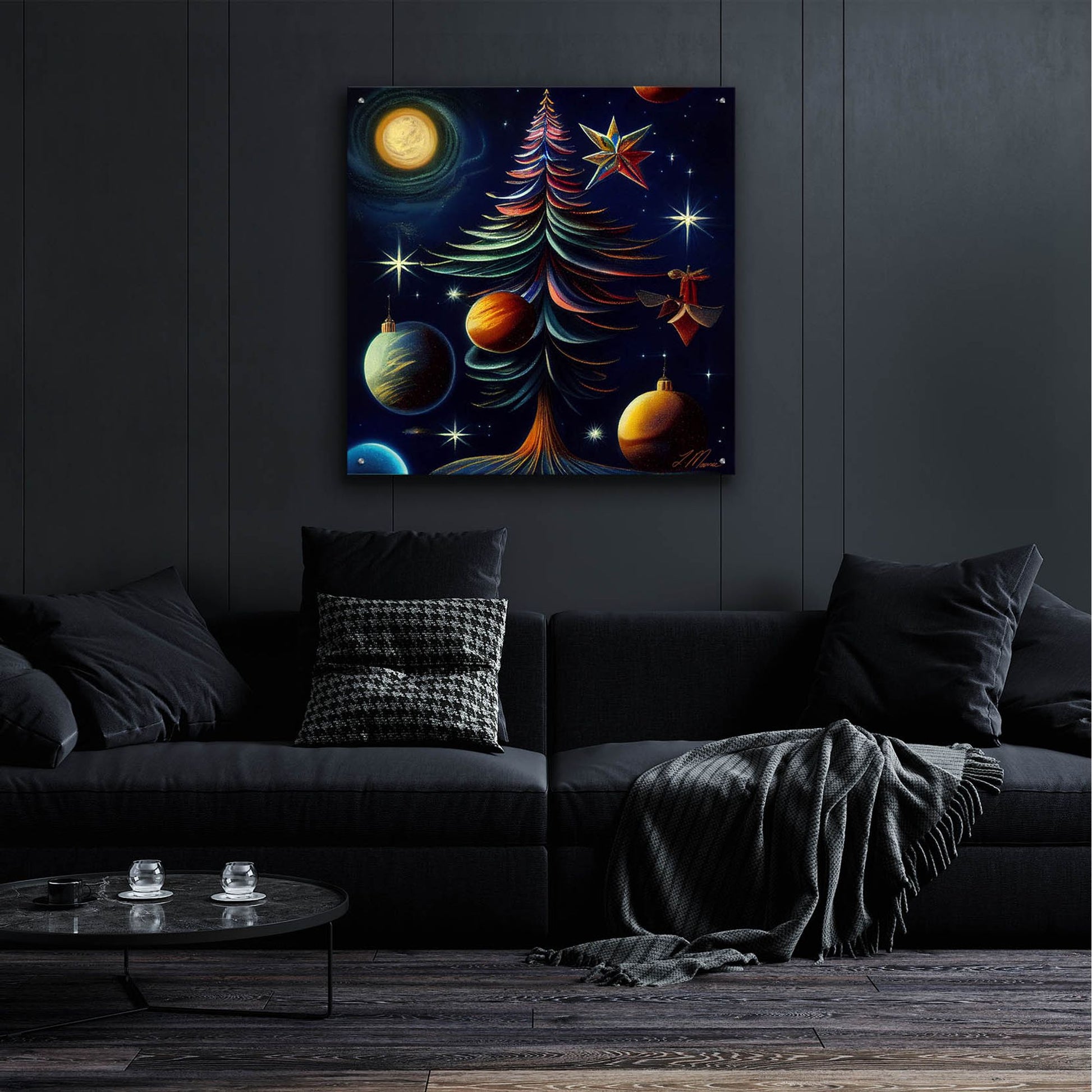 Epic Art 'Christmas Tree Collection 1' by Tanya Mavric, Acrylic Glass Wall Art,36x36