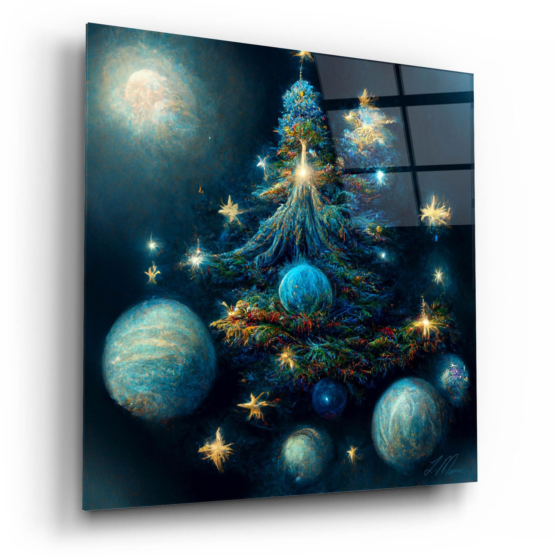 Epic Art 'Christmas Tree Collection 2' by Tanya Mavric, Acrylic Glass Wall Art,12x12