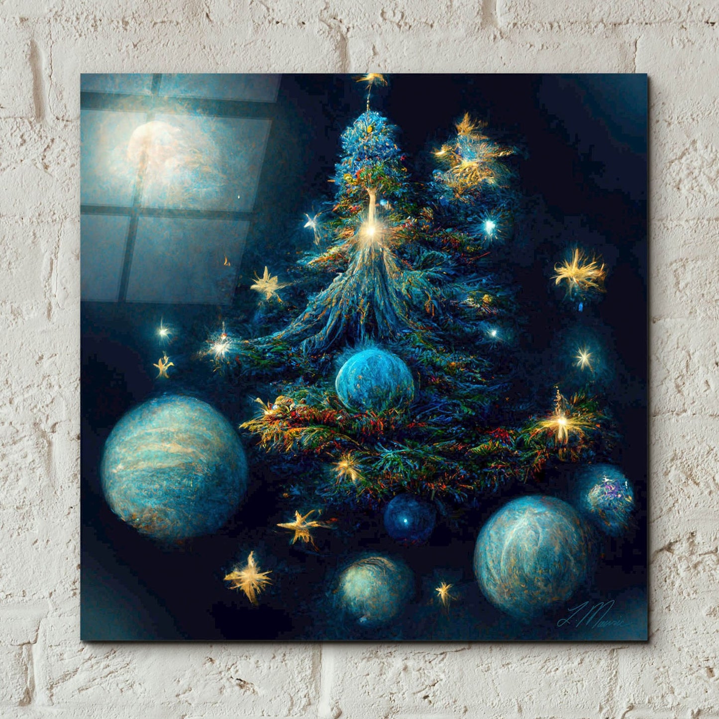 Epic Art 'Christmas Tree Collection 2' by Tanya Mavric, Acrylic Glass Wall Art,12x12