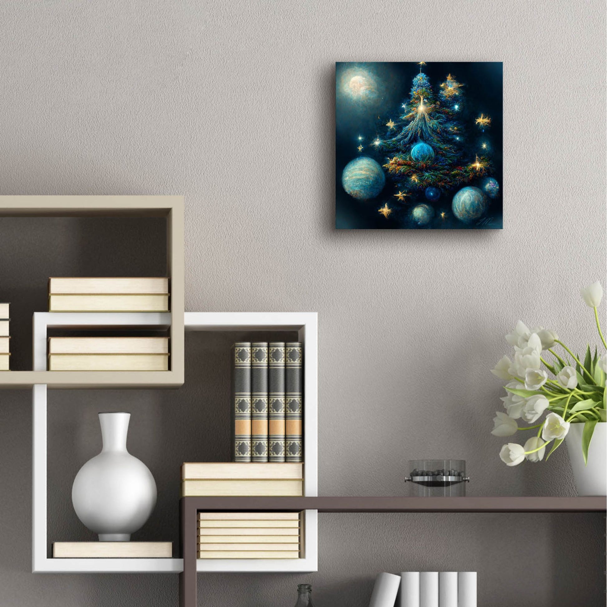 Epic Art 'Christmas Tree Collection 2' by Tanya Mavric, Acrylic Glass Wall Art,12x12