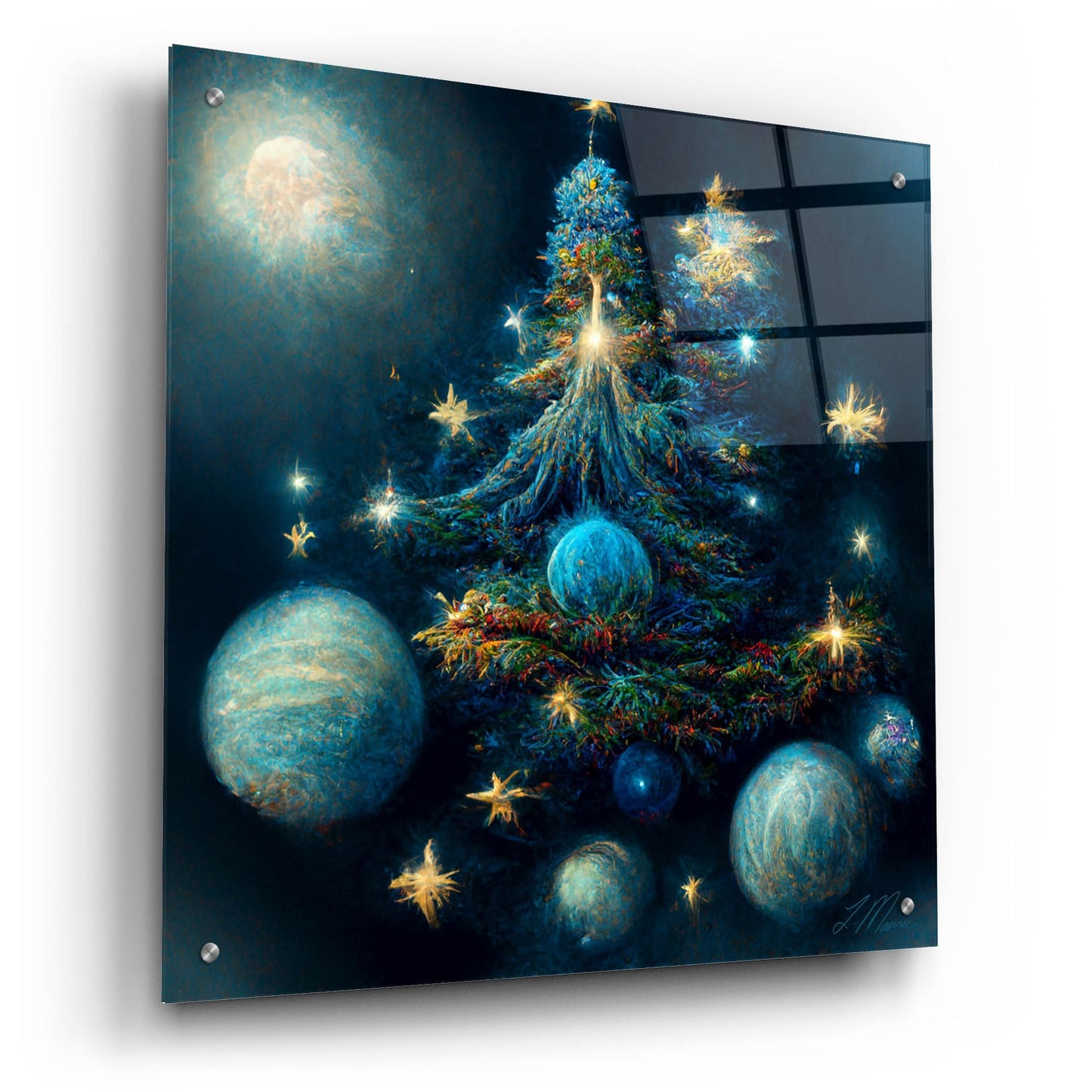 Epic Art 'Christmas Tree Collection 2' by Tanya Mavric, Acrylic Glass Wall Art,24x24