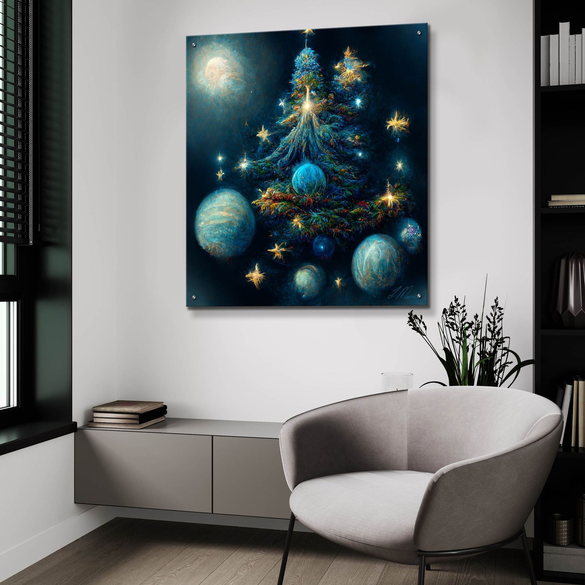 Epic Art 'Christmas Tree Collection 2' by Tanya Mavric, Acrylic Glass Wall Art,36x36