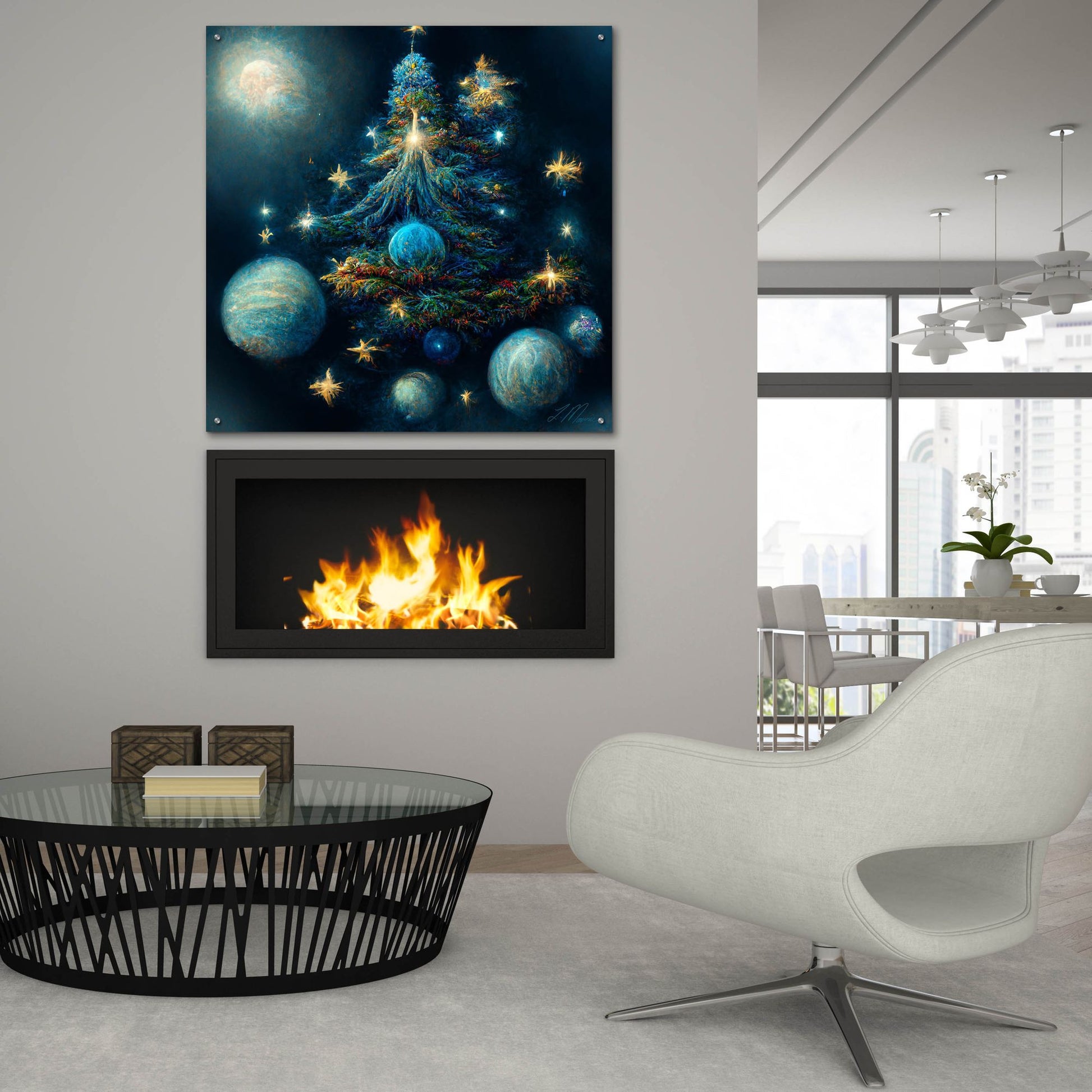 Epic Art 'Christmas Tree Collection 2' by Tanya Mavric, Acrylic Glass Wall Art,36x36