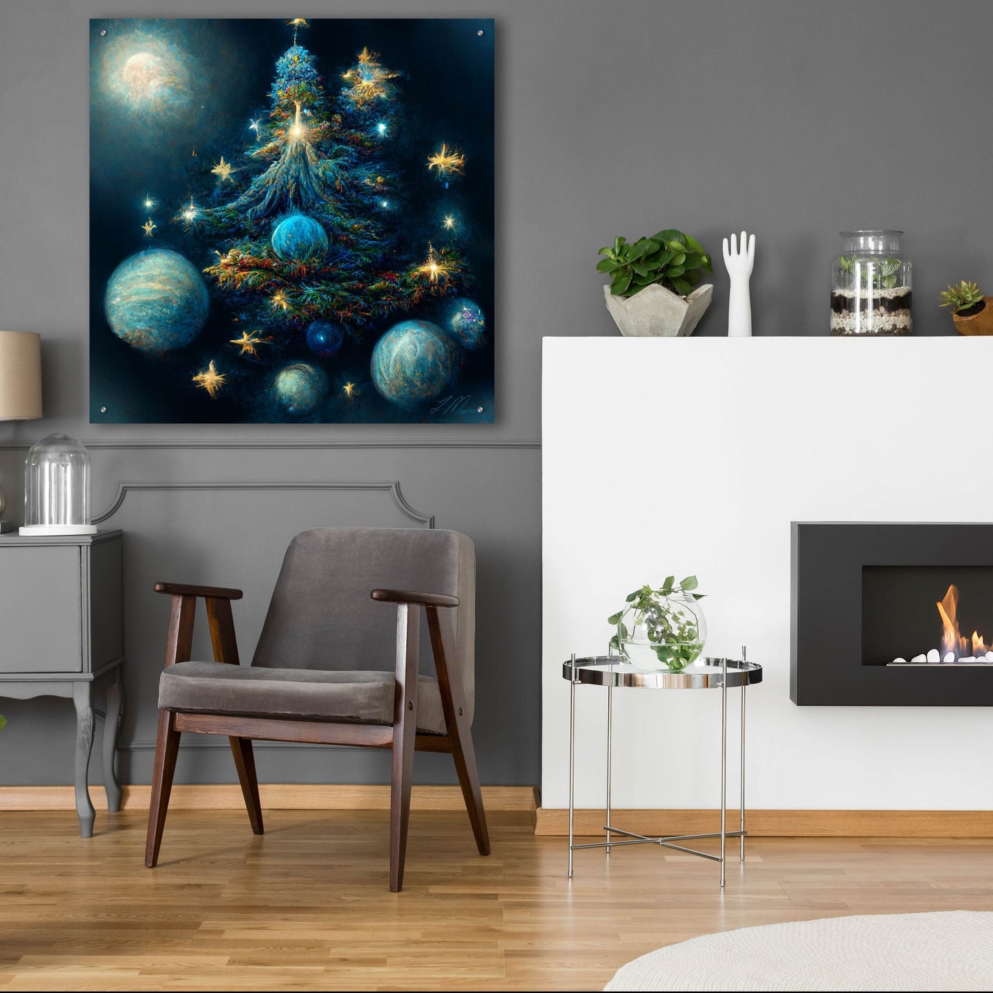 Epic Art 'Christmas Tree Collection 2' by Tanya Mavric, Acrylic Glass Wall Art,36x36