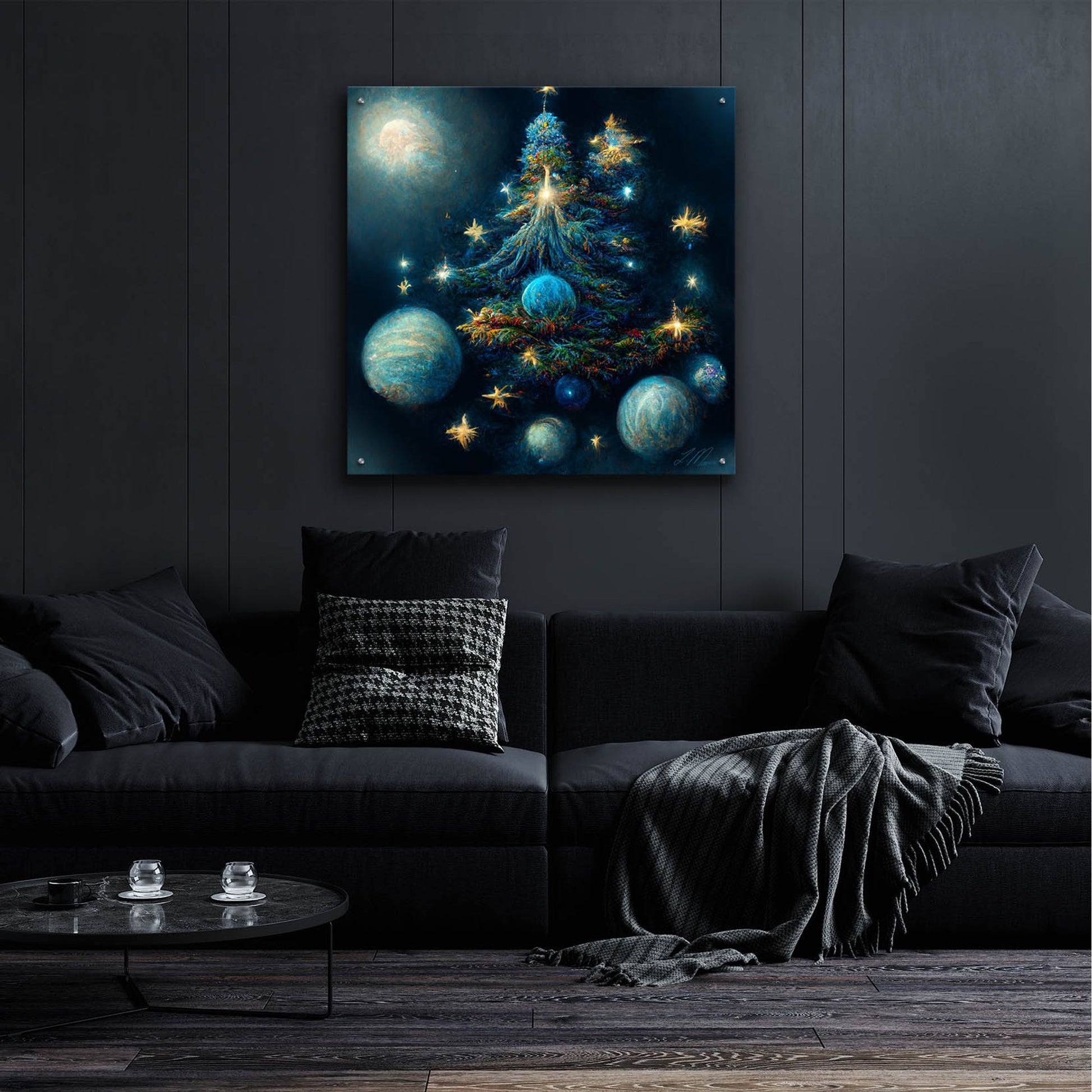 Epic Art 'Christmas Tree Collection 2' by Tanya Mavric, Acrylic Glass Wall Art,36x36