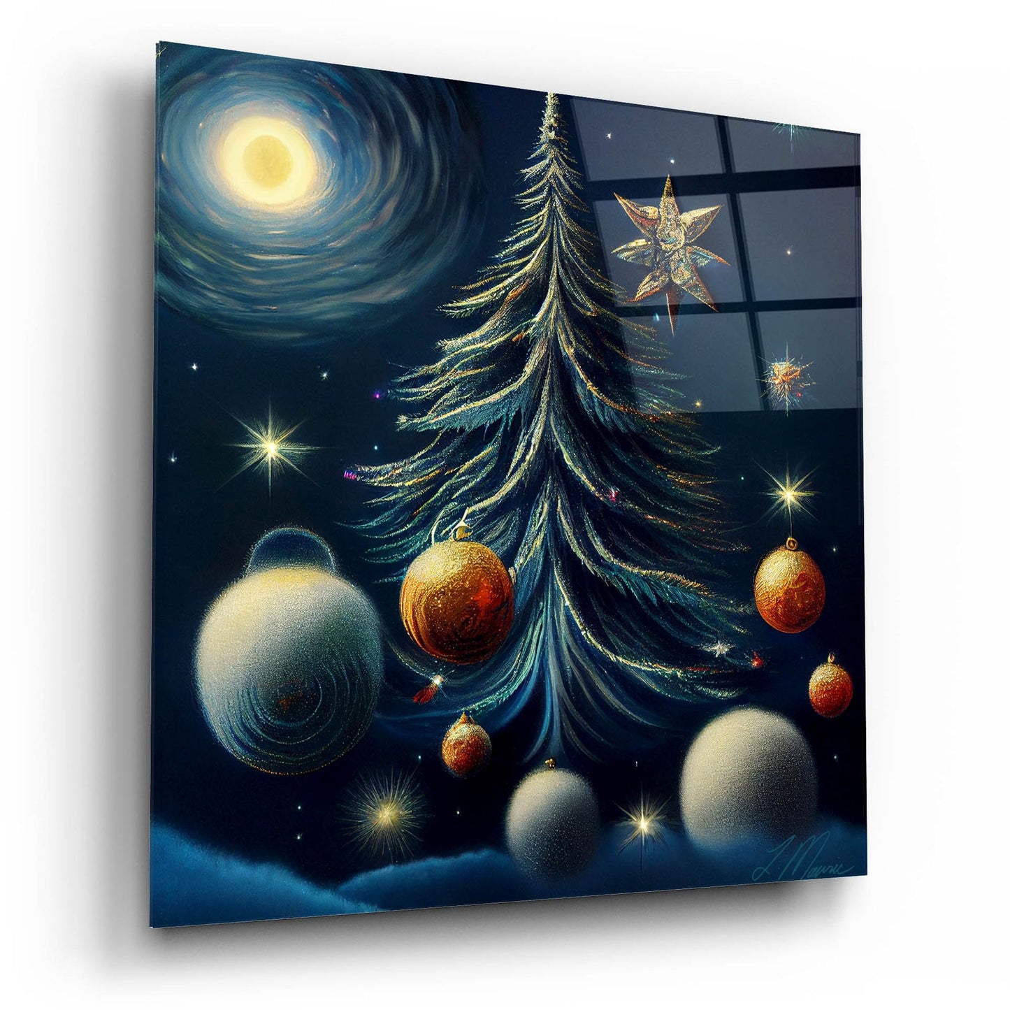 Epic Art 'Christmas Tree Collection 3' by Tanya Mavric, Acrylic Glass Wall Art,12x12