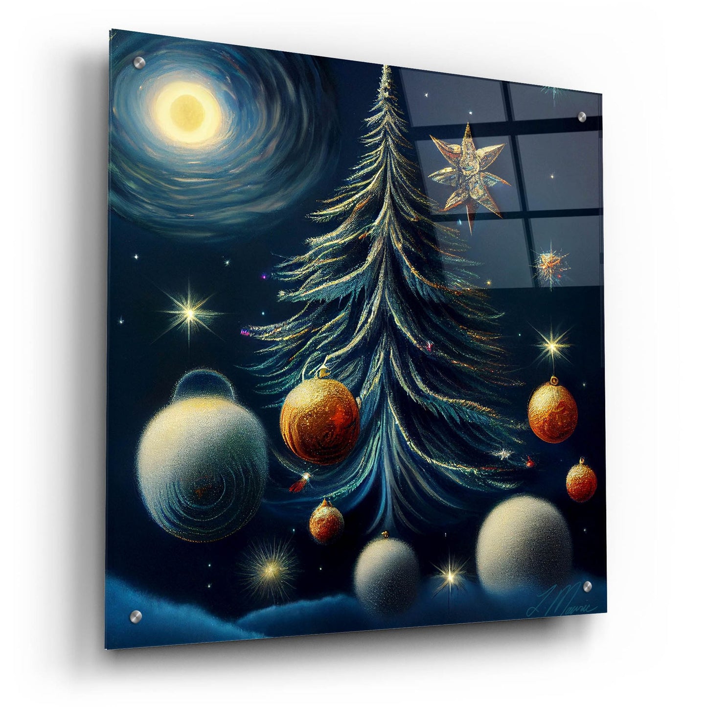 Epic Art 'Christmas Tree Collection 3' by Tanya Mavric, Acrylic Glass Wall Art,24x24