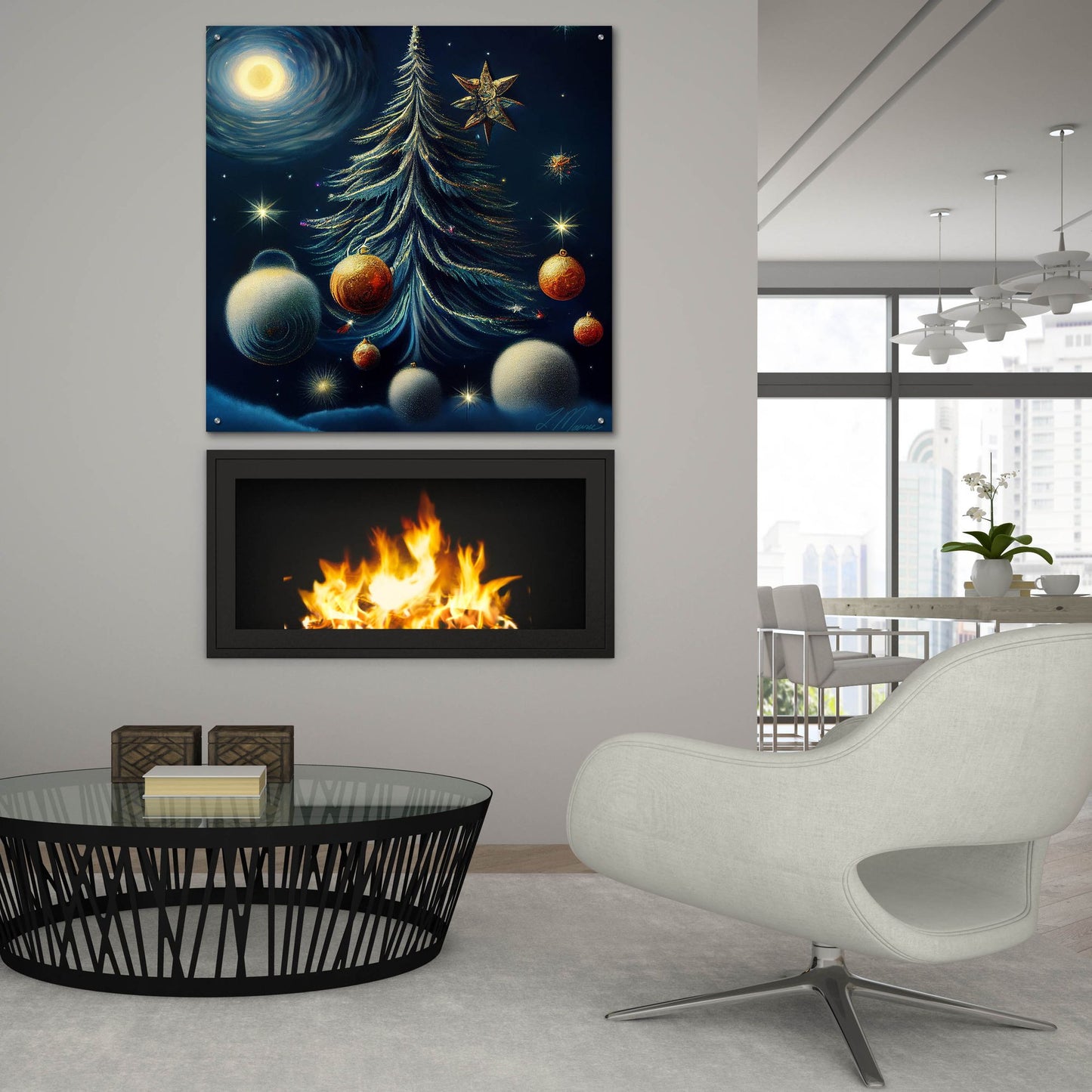 Epic Art 'Christmas Tree Collection 3' by Tanya Mavric, Acrylic Glass Wall Art,36x36