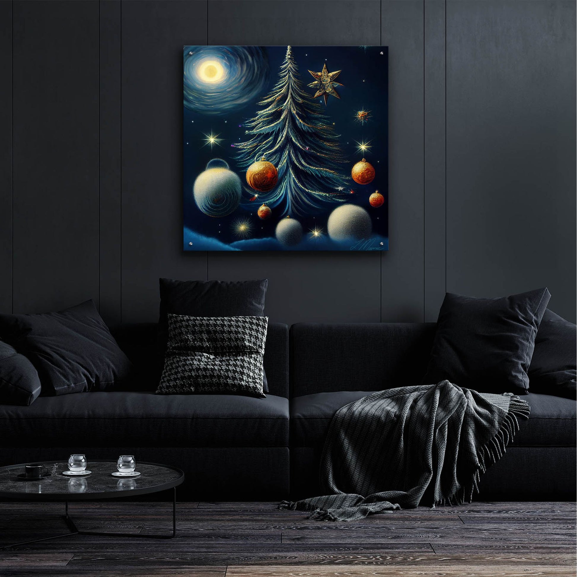 Epic Art 'Christmas Tree Collection 3' by Tanya Mavric, Acrylic Glass Wall Art,36x36