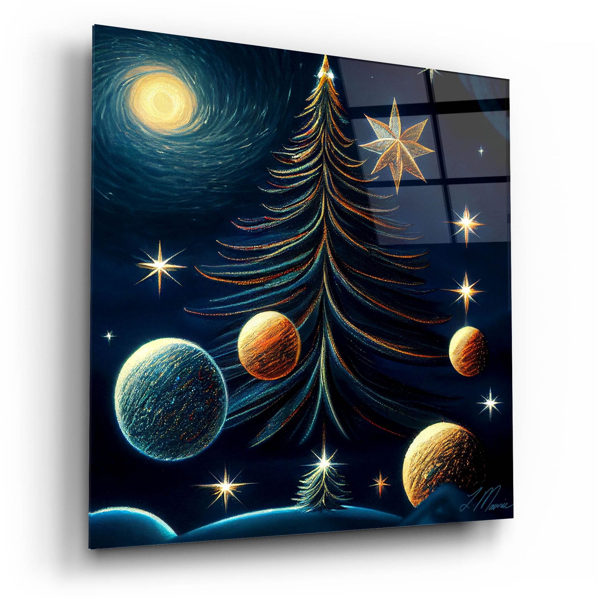 Epic Art 'Christmas Tree Collection 4' by Tanya Mavric, Acrylic Glass Wall Art,12x12