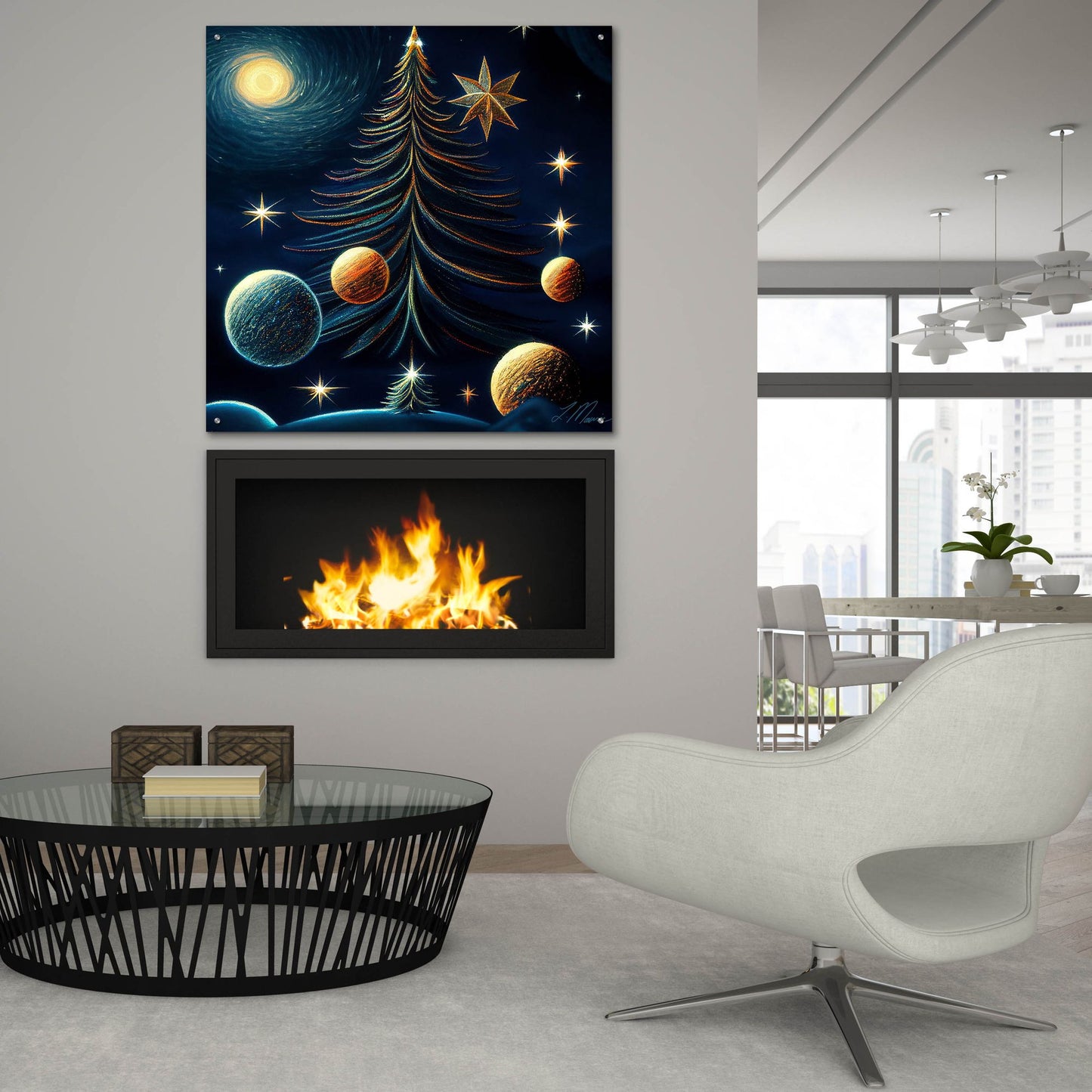 Epic Art 'Christmas Tree Collection 4' by Tanya Mavric, Acrylic Glass Wall Art,36x36