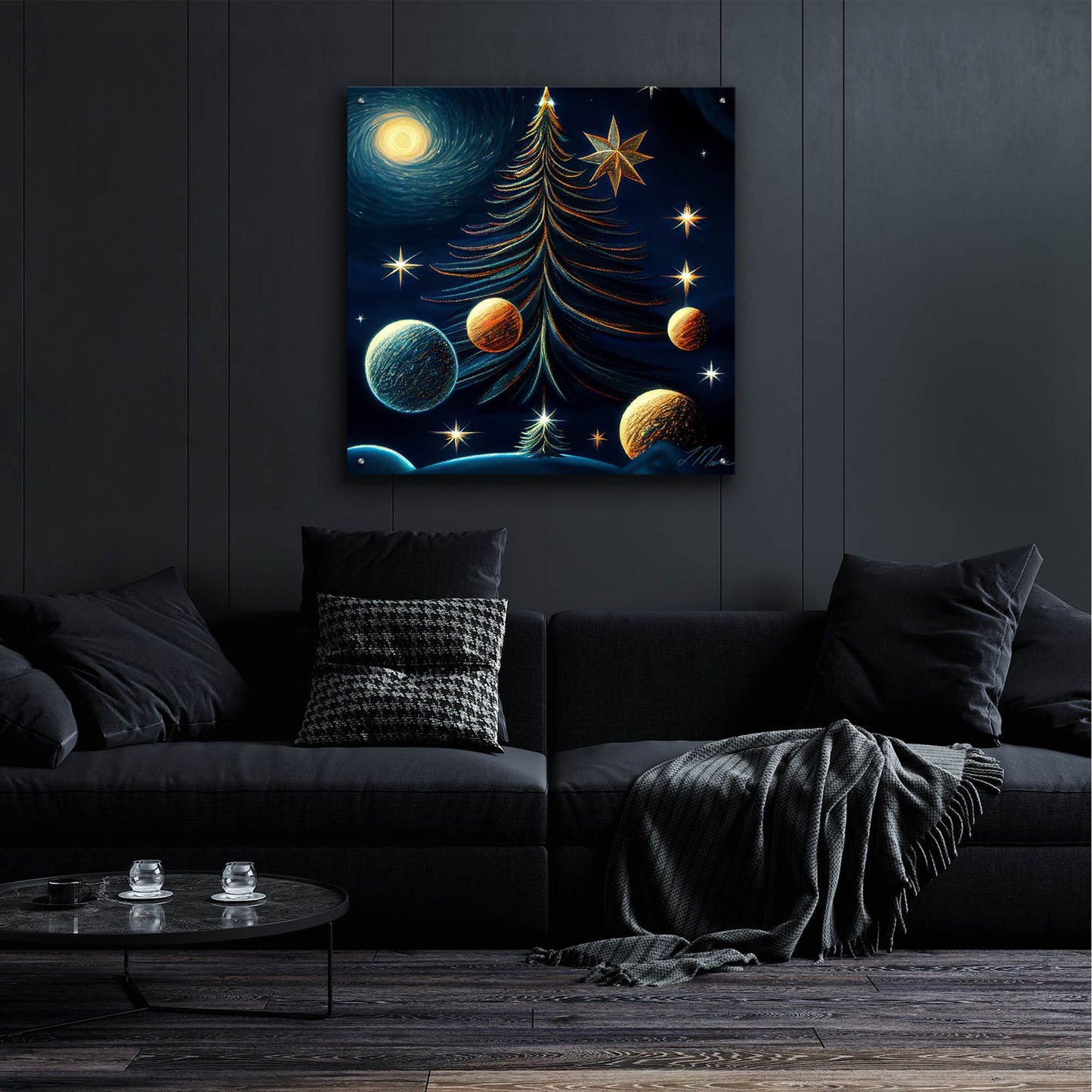 Epic Art 'Christmas Tree Collection 4' by Tanya Mavric, Acrylic Glass Wall Art,36x36