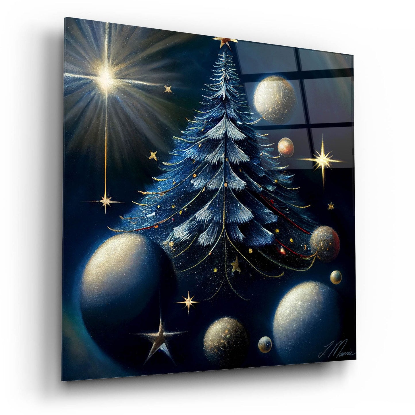 Epic Art 'Christmas Tree Collection 5' by Tanya Mavric, Acrylic Glass Wall Art,12x12