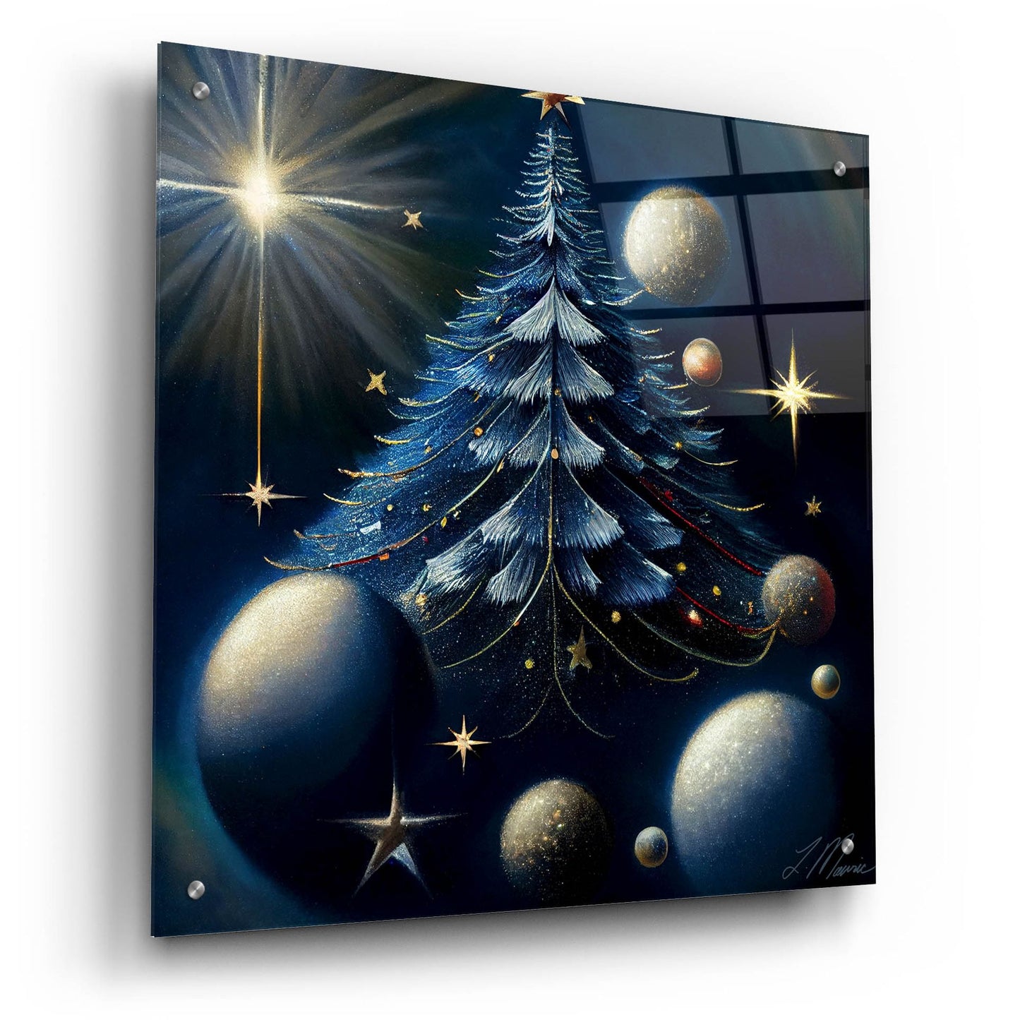 Epic Art 'Christmas Tree Collection 5' by Tanya Mavric, Acrylic Glass Wall Art,24x24