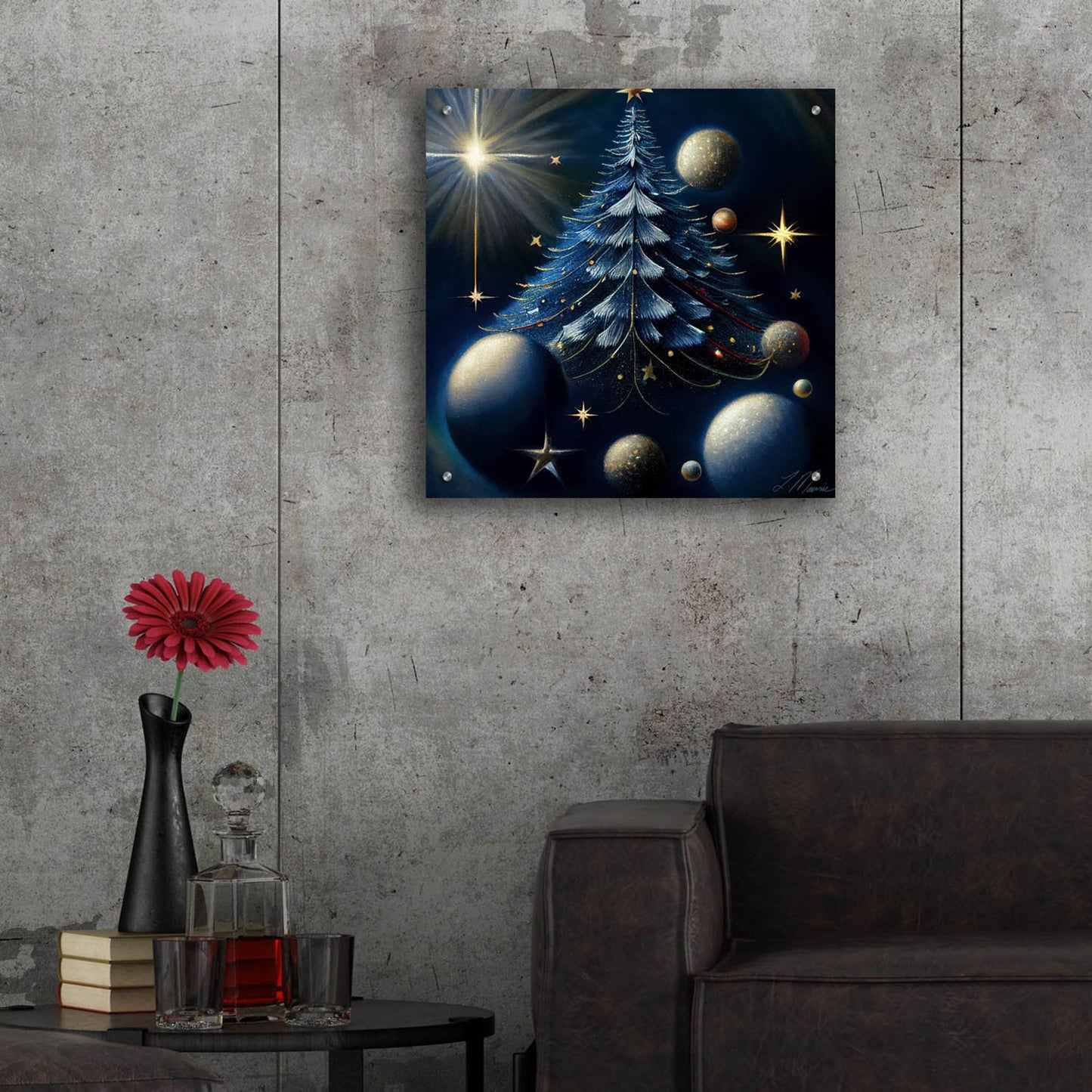 Epic Art 'Christmas Tree Collection 5' by Tanya Mavric, Acrylic Glass Wall Art,24x24