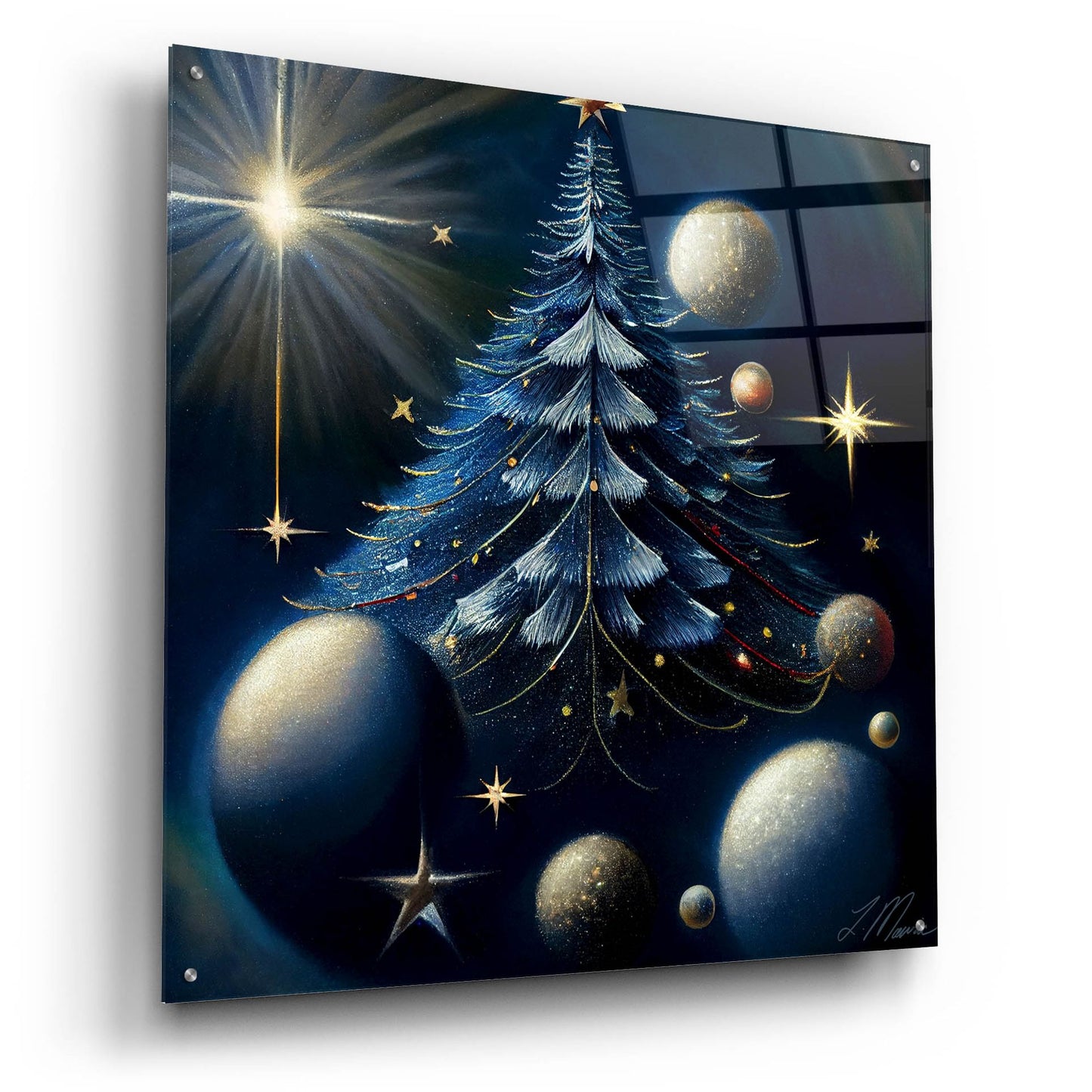 Epic Art 'Christmas Tree Collection 5' by Tanya Mavric, Acrylic Glass Wall Art,36x36