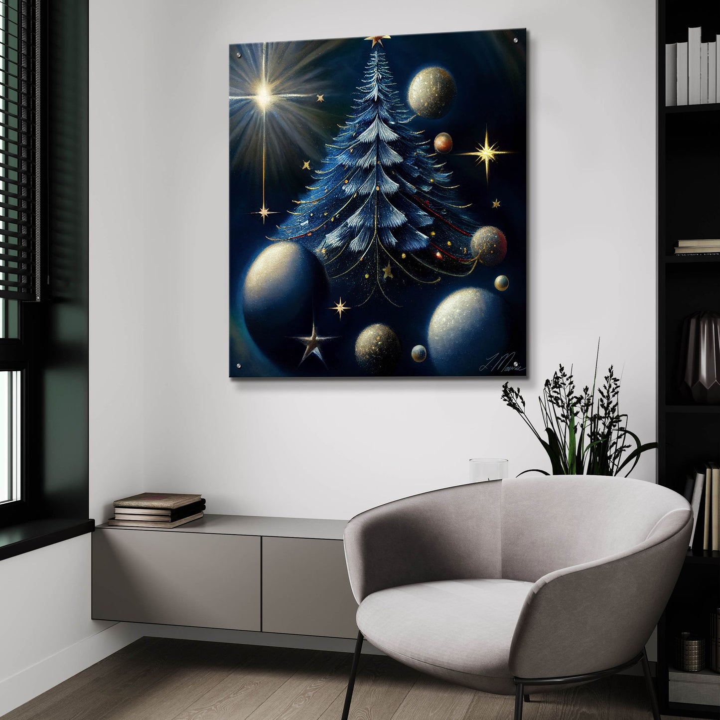 Epic Art 'Christmas Tree Collection 5' by Tanya Mavric, Acrylic Glass Wall Art,36x36