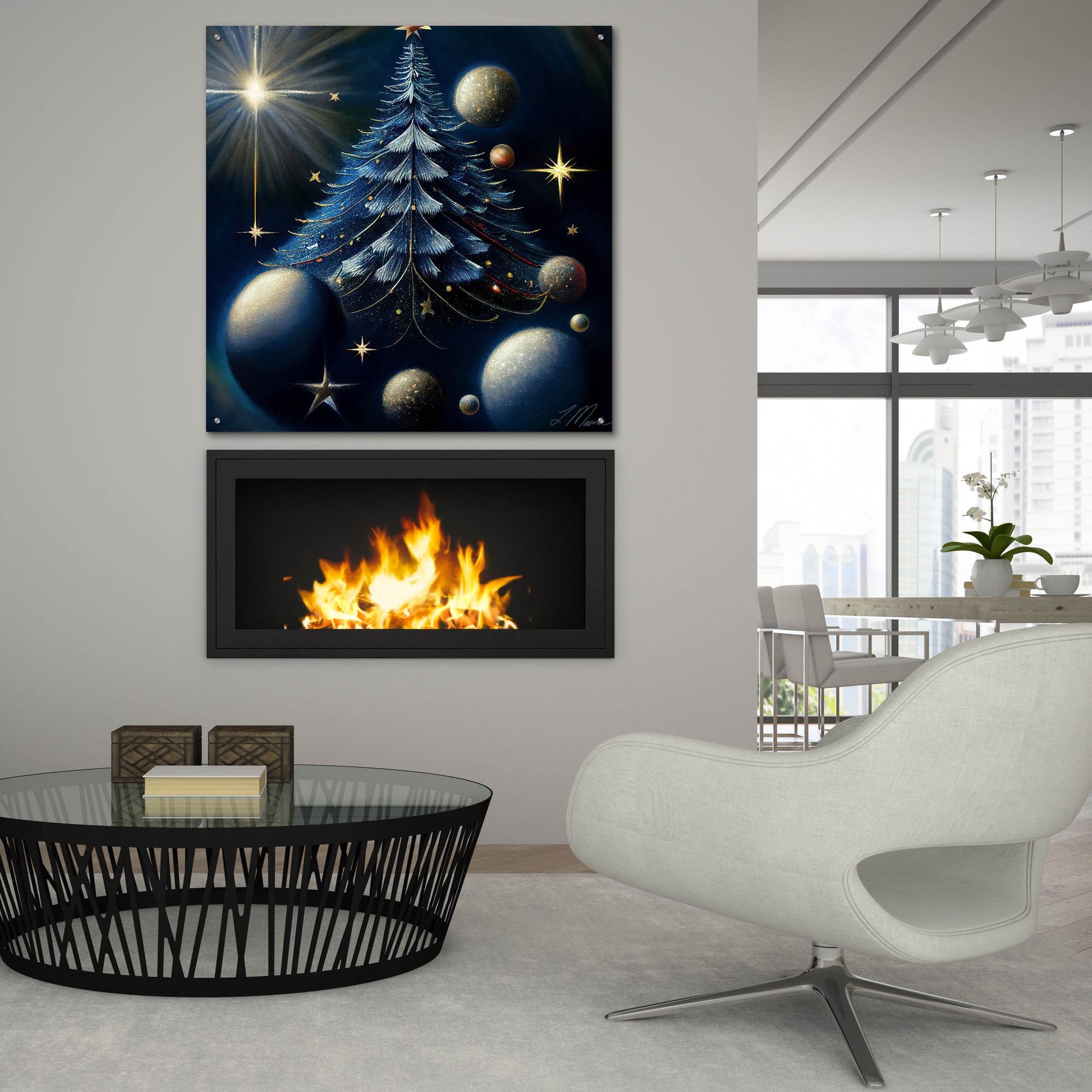 Epic Art 'Christmas Tree Collection 5' by Tanya Mavric, Acrylic Glass Wall Art,36x36