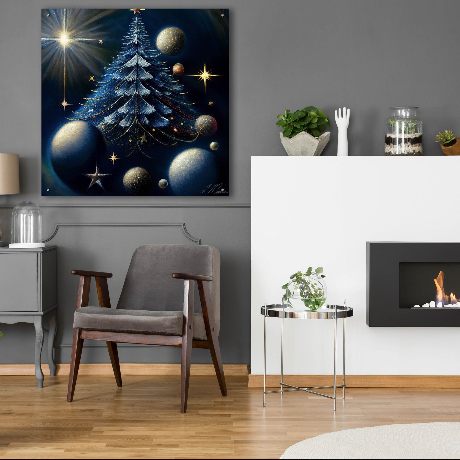 Epic Art 'Christmas Tree Collection 5' by Tanya Mavric, Acrylic Glass Wall Art,36x36