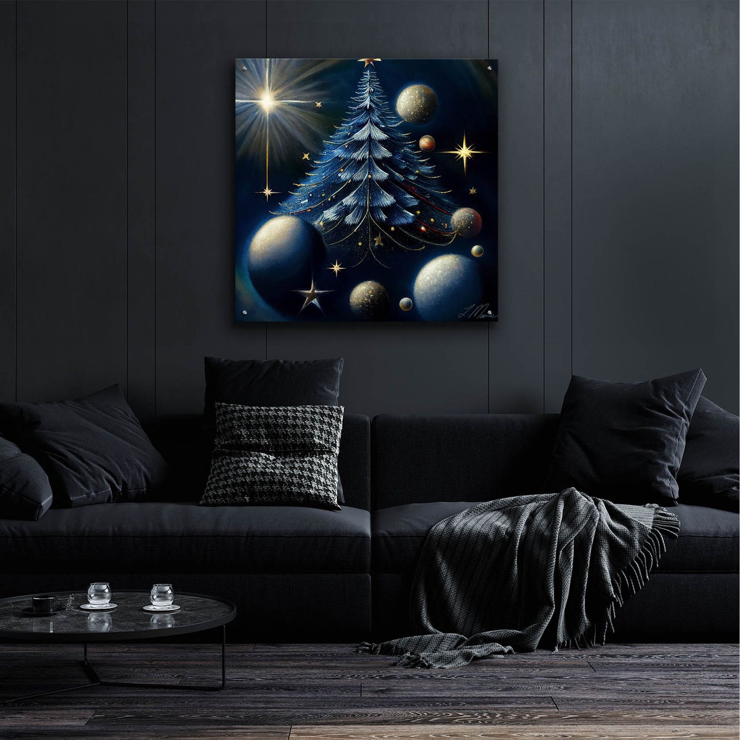 Epic Art 'Christmas Tree Collection 5' by Tanya Mavric, Acrylic Glass Wall Art,36x36