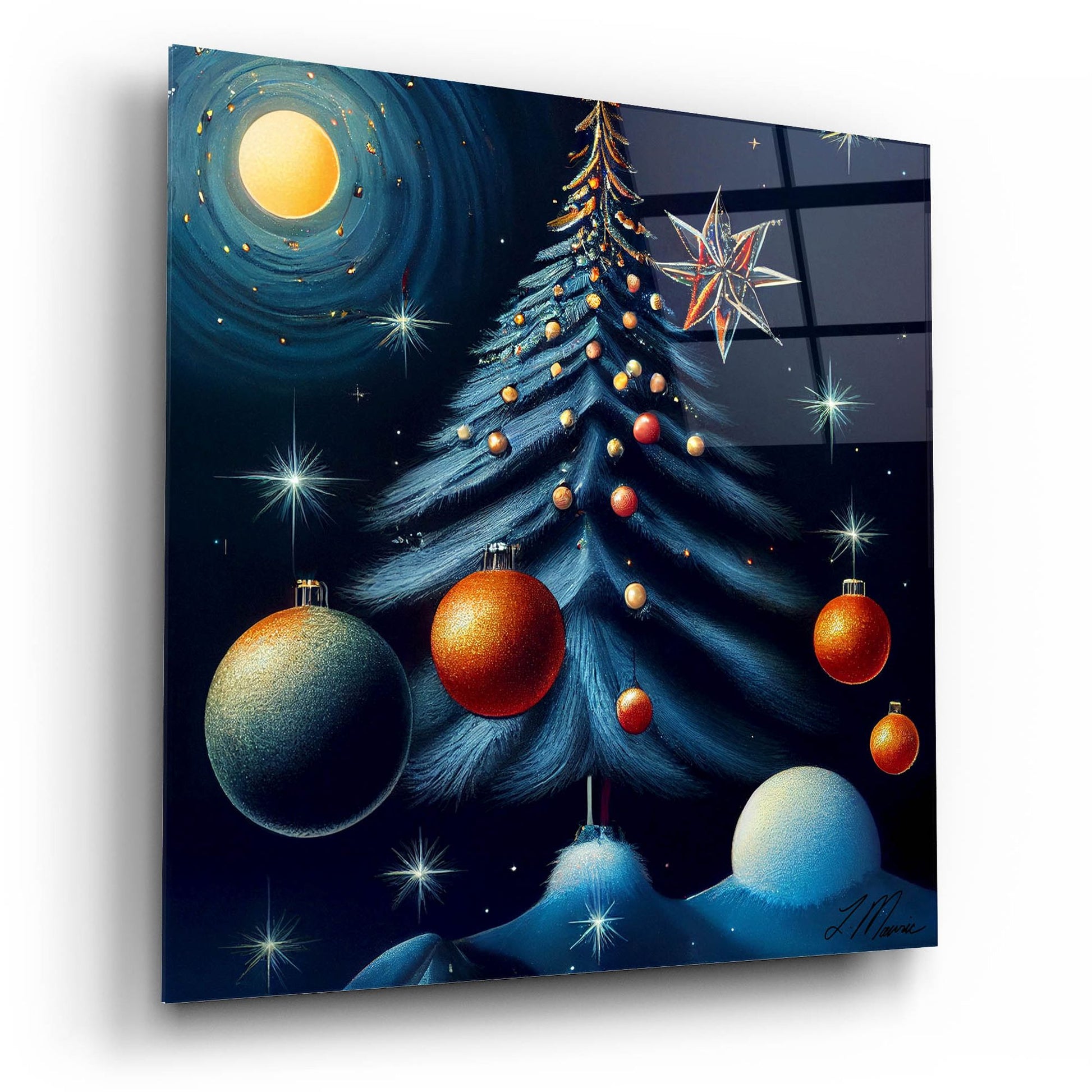 Epic Art 'Christmas Tree Collection 6' by Tanya Mavric, Acrylic Glass Wall Art,12x12