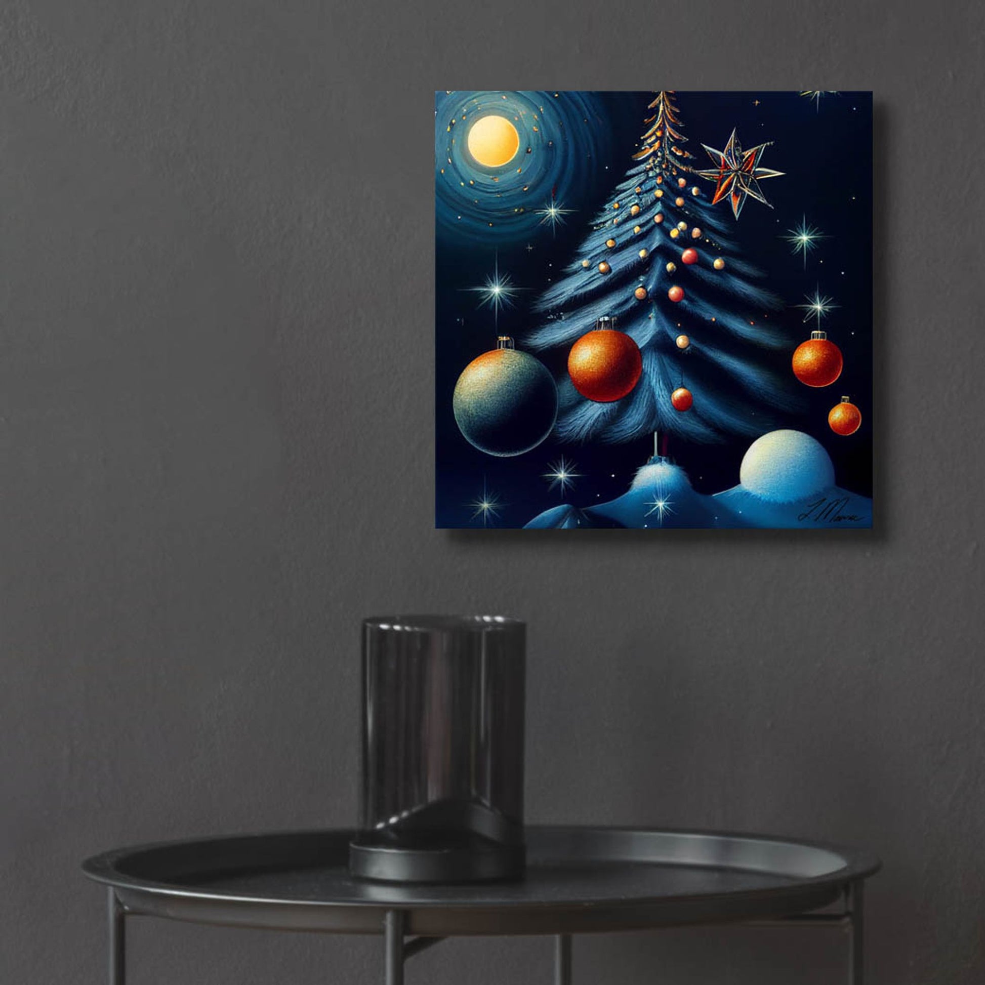 Epic Art 'Christmas Tree Collection 6' by Tanya Mavric, Acrylic Glass Wall Art,12x12