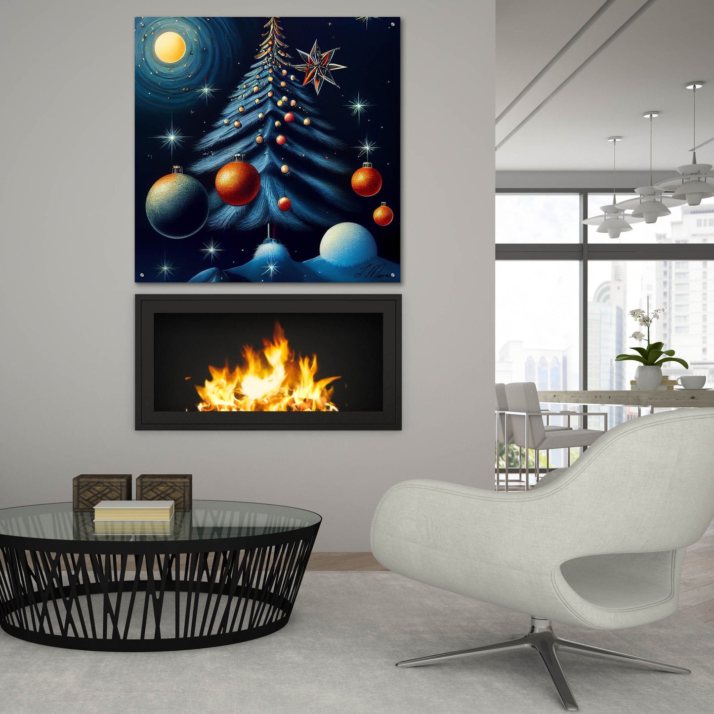 Epic Art 'Christmas Tree Collection 6' by Tanya Mavric, Acrylic Glass Wall Art,36x36