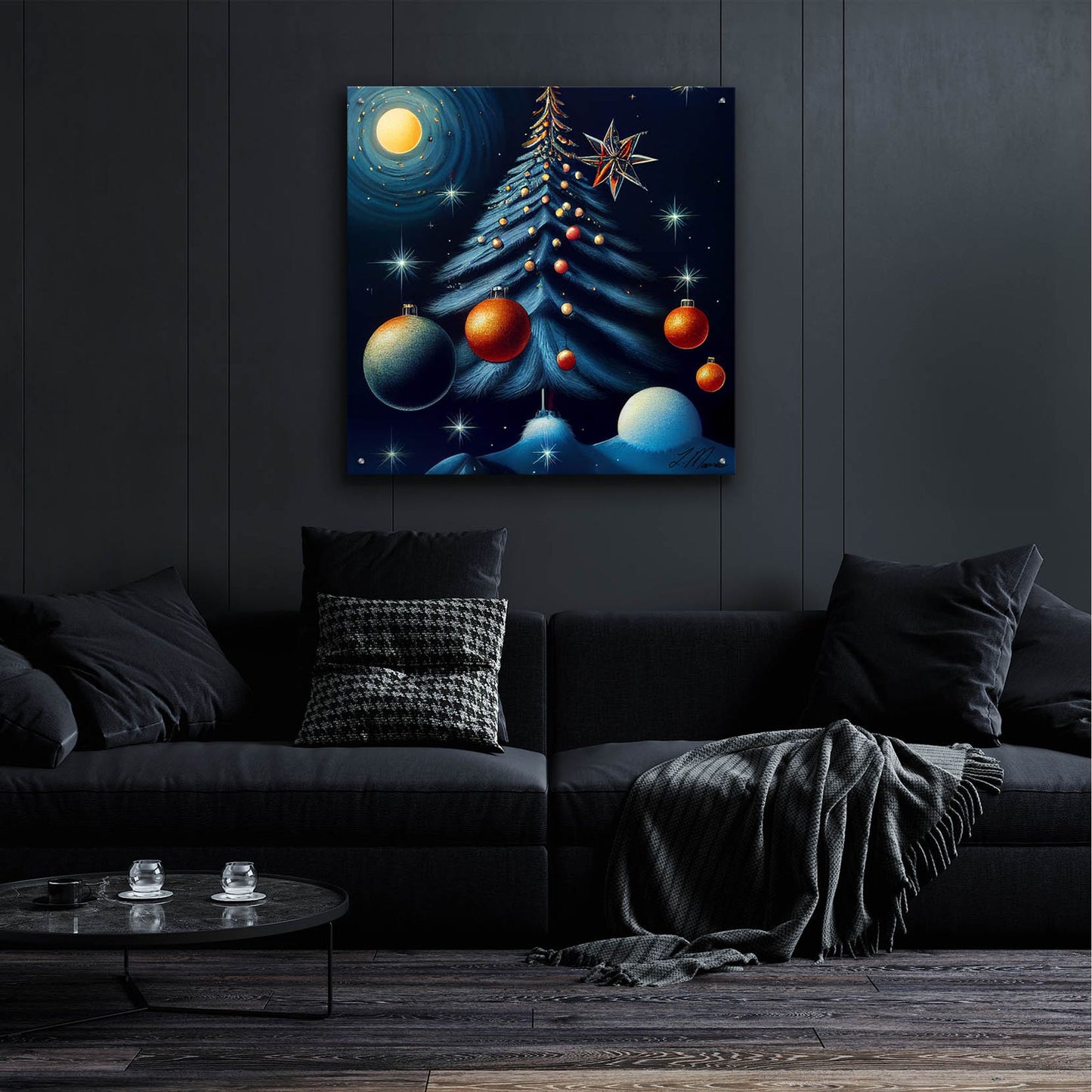 Epic Art 'Christmas Tree Collection 6' by Tanya Mavric, Acrylic Glass Wall Art,36x36