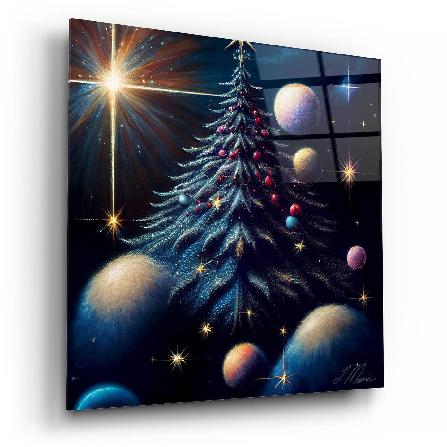 Epic Art 'Christmas Tree Collection 7' by Tanya Mavric, Acrylic Glass Wall Art,12x12