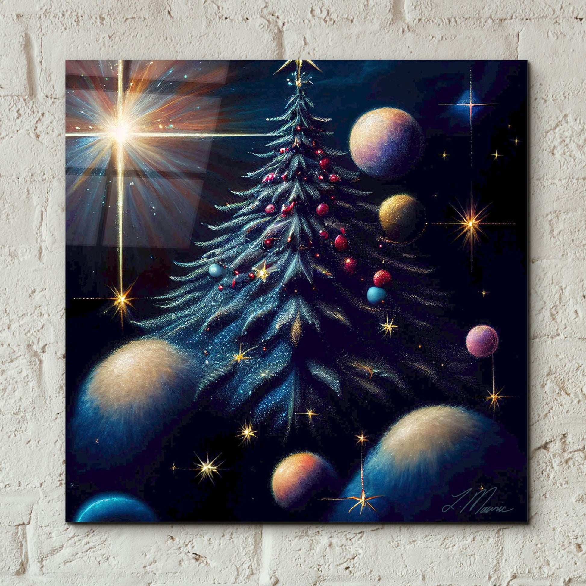 Epic Art 'Christmas Tree Collection 7' by Tanya Mavric, Acrylic Glass Wall Art,12x12