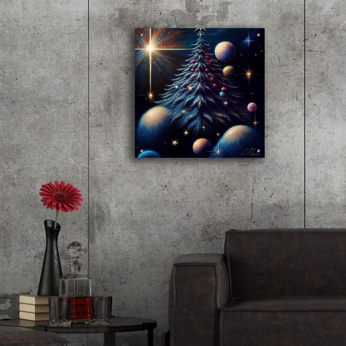 Epic Art 'Christmas Tree Collection 7' by Tanya Mavric, Acrylic Glass Wall Art,24x24