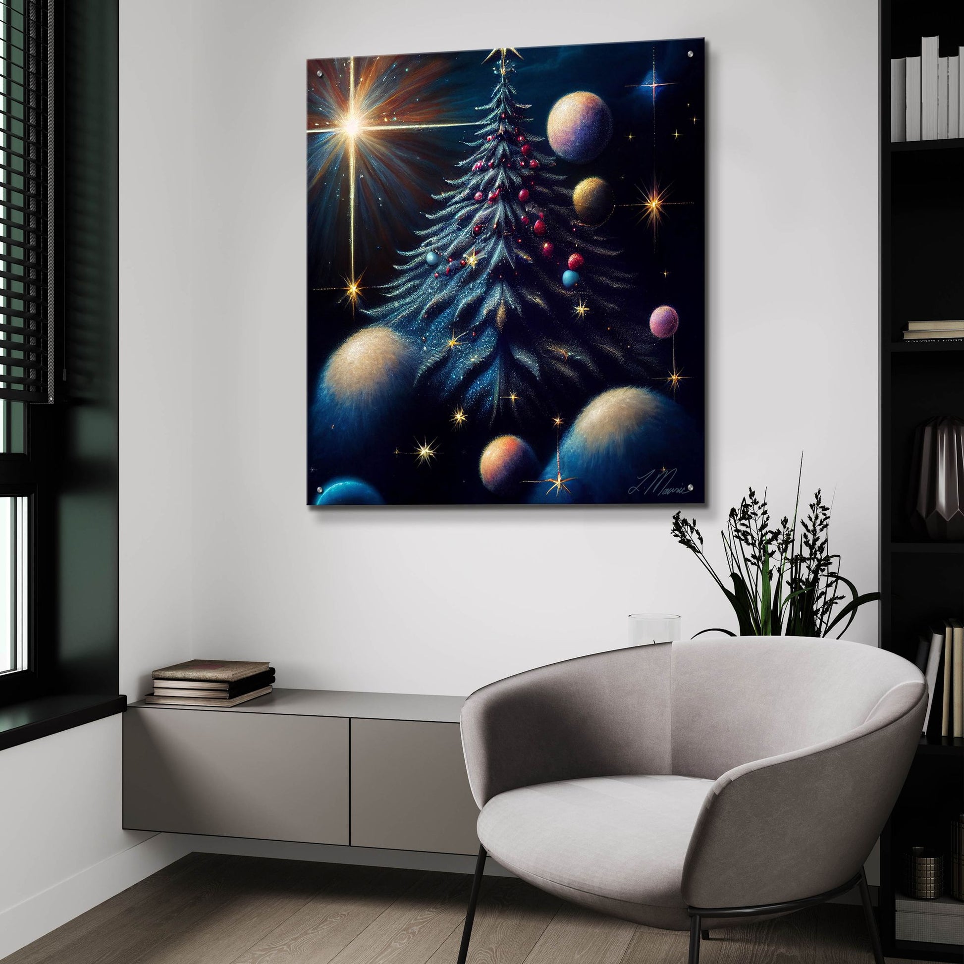 Epic Art 'Christmas Tree Collection 7' by Tanya Mavric, Acrylic Glass Wall Art,36x36