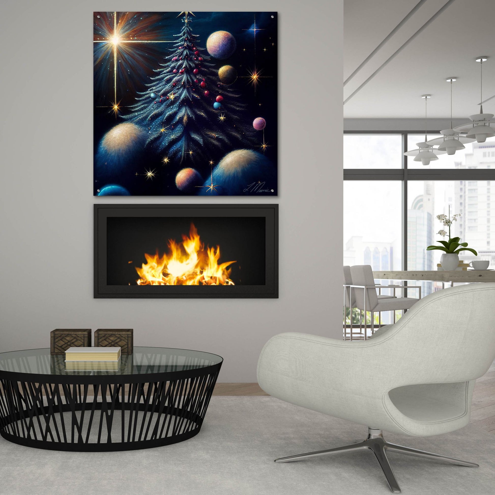 Epic Art 'Christmas Tree Collection 7' by Tanya Mavric, Acrylic Glass Wall Art,36x36