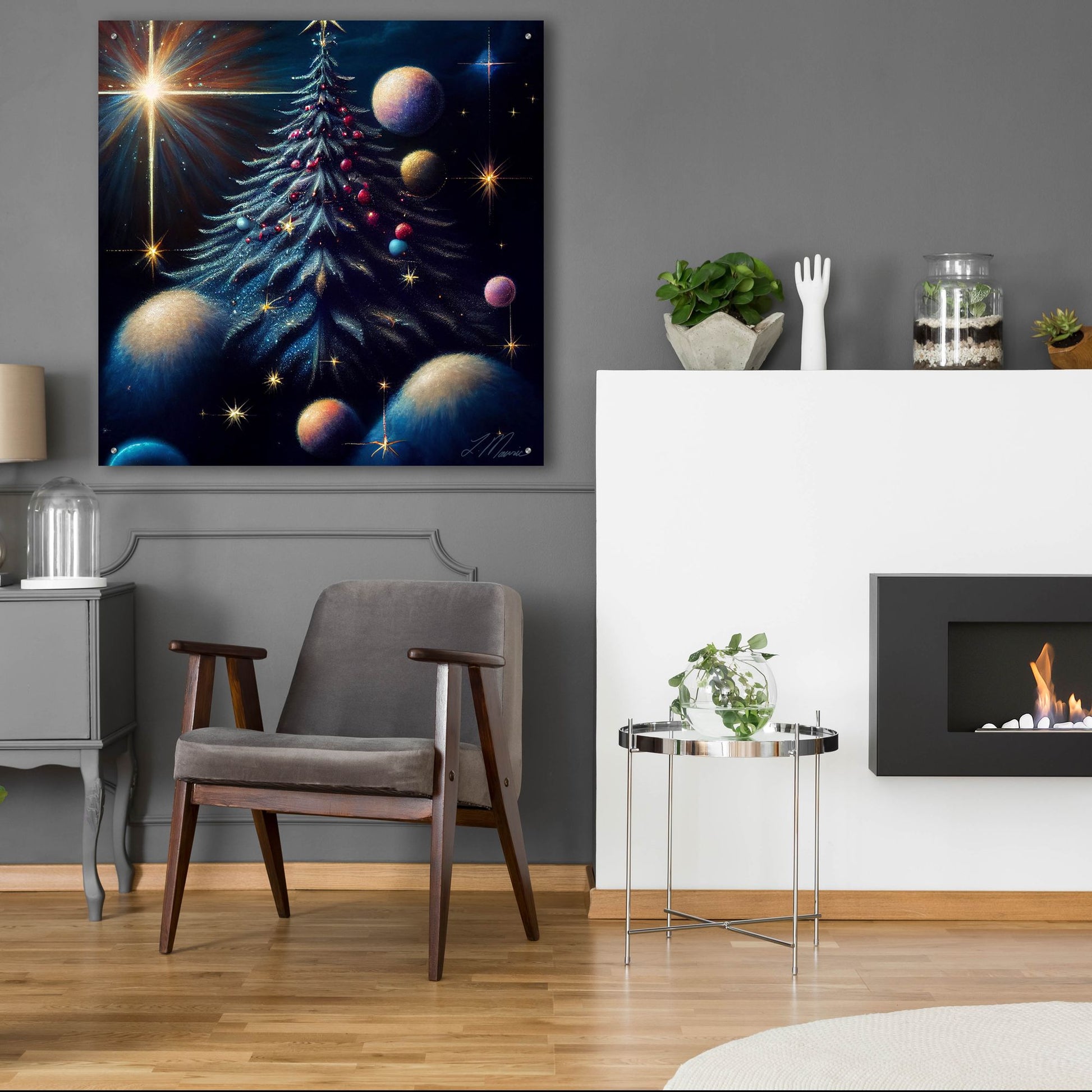 Epic Art 'Christmas Tree Collection 7' by Tanya Mavric, Acrylic Glass Wall Art,36x36