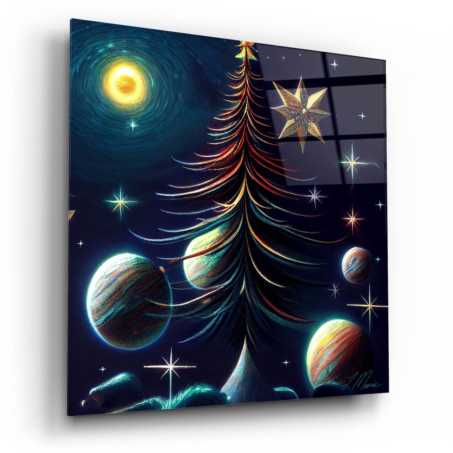 Epic Art 'Christmas Tree Collection 8' by Tanya Mavric, Acrylic Glass Wall Art,12x12