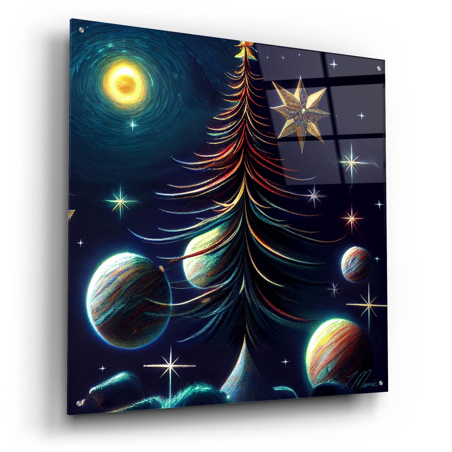 Epic Art 'Christmas Tree Collection 8' by Tanya Mavric, Acrylic Glass Wall Art,36x36