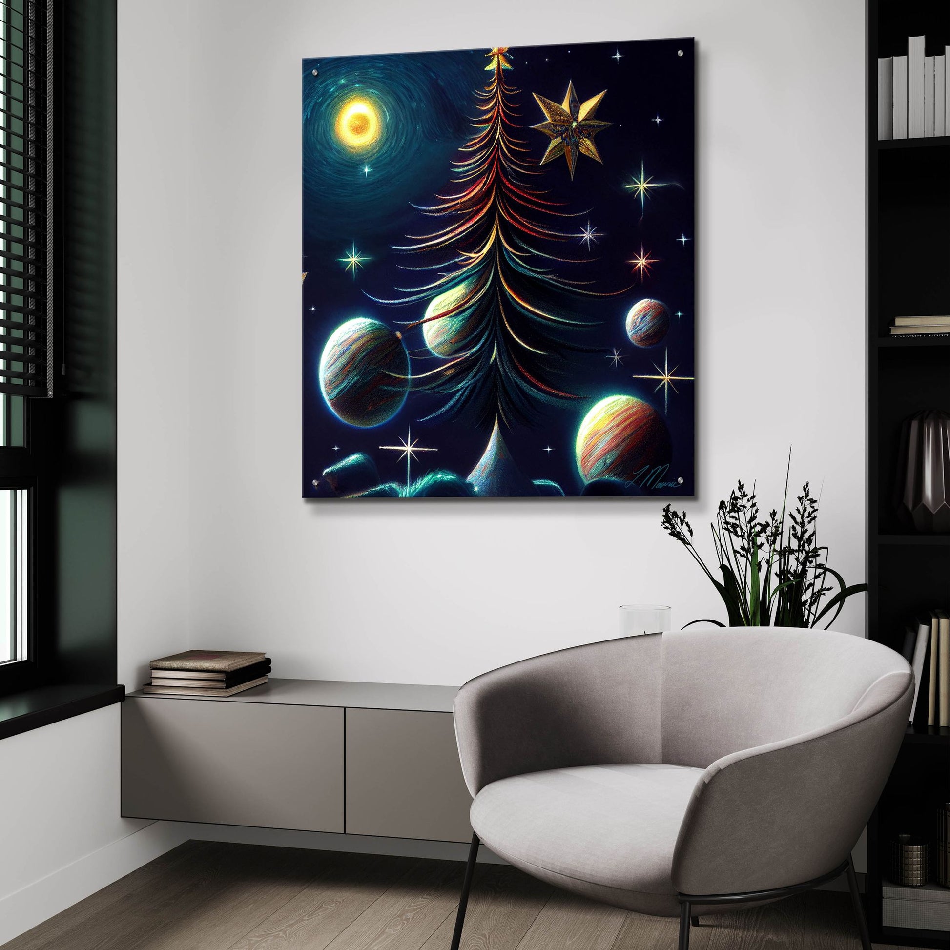 Epic Art 'Christmas Tree Collection 8' by Tanya Mavric, Acrylic Glass Wall Art,36x36