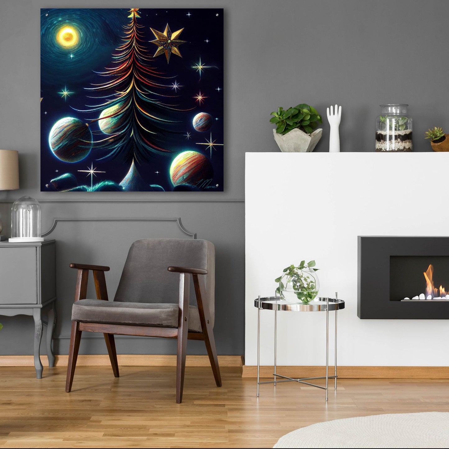 Epic Art 'Christmas Tree Collection 8' by Tanya Mavric, Acrylic Glass Wall Art,36x36